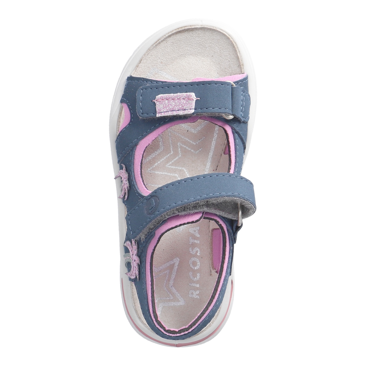 Ricosta Sandale »Carmi«  Klettschuh mit Glitzer, mit WMS, Grössenschablone zum Download