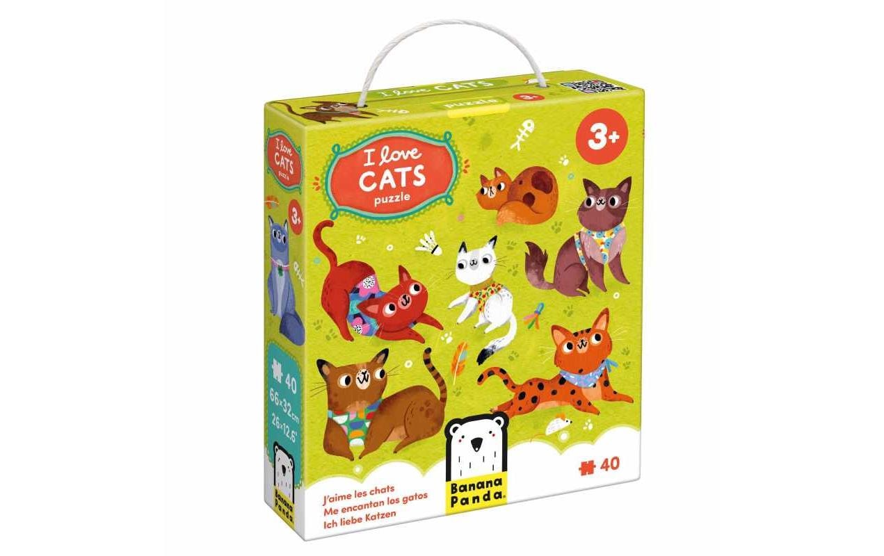   Puzzle »Banana Panda Ich liebe Katzen« Englisch, keine Angabe