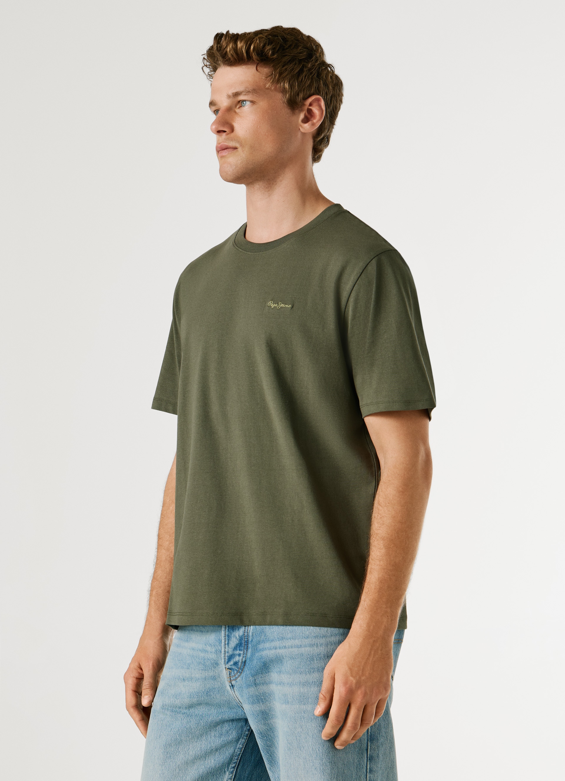 Pepe Jeans T-shirt »CONTRAST CONNOR« avec col rond et logo brodé