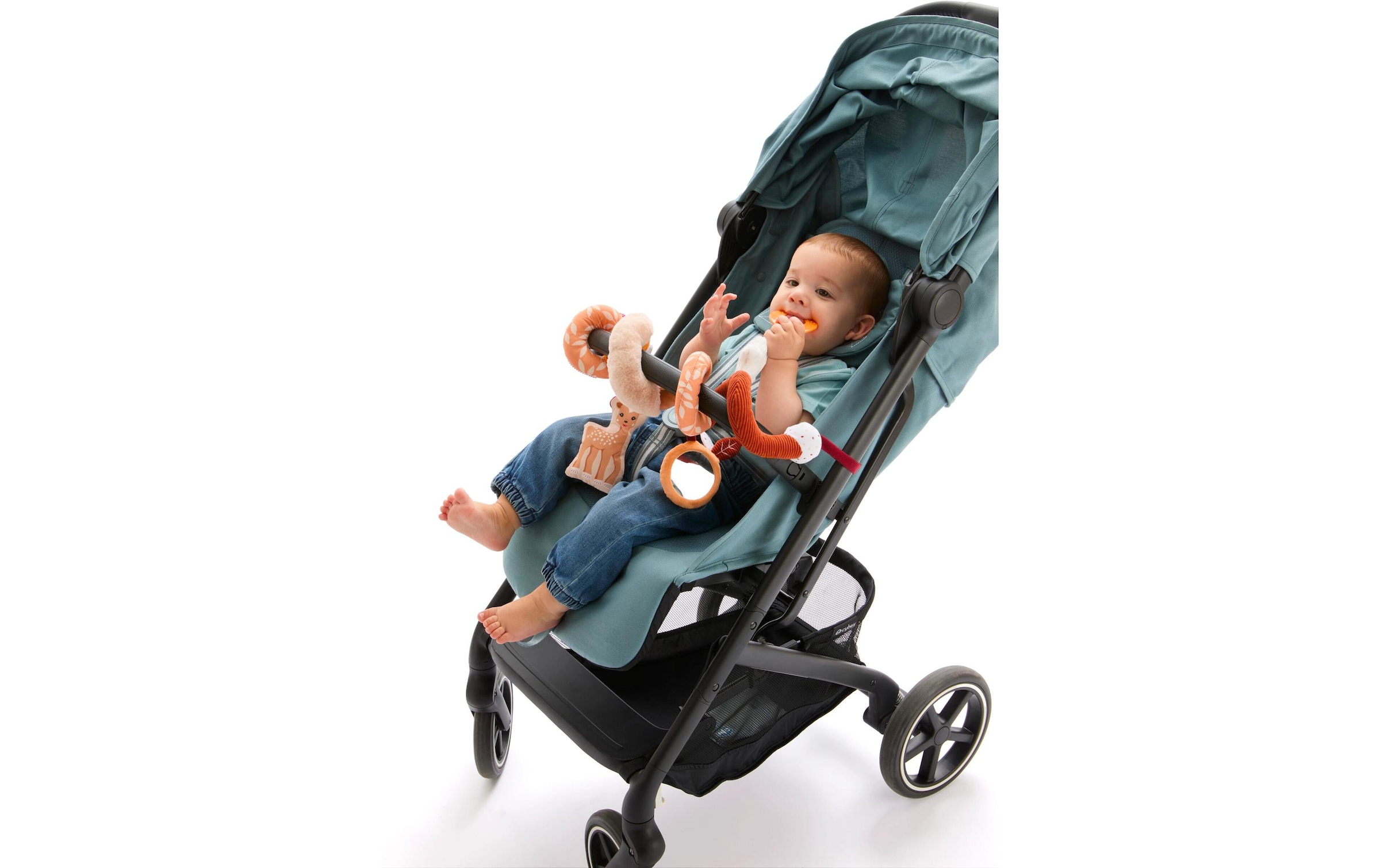 SOPHIE LA GIRAFE Chaîne de poussette »Kinderwagenspielzeug Spiral-Abakus Fanfan, das Rehkitz«
