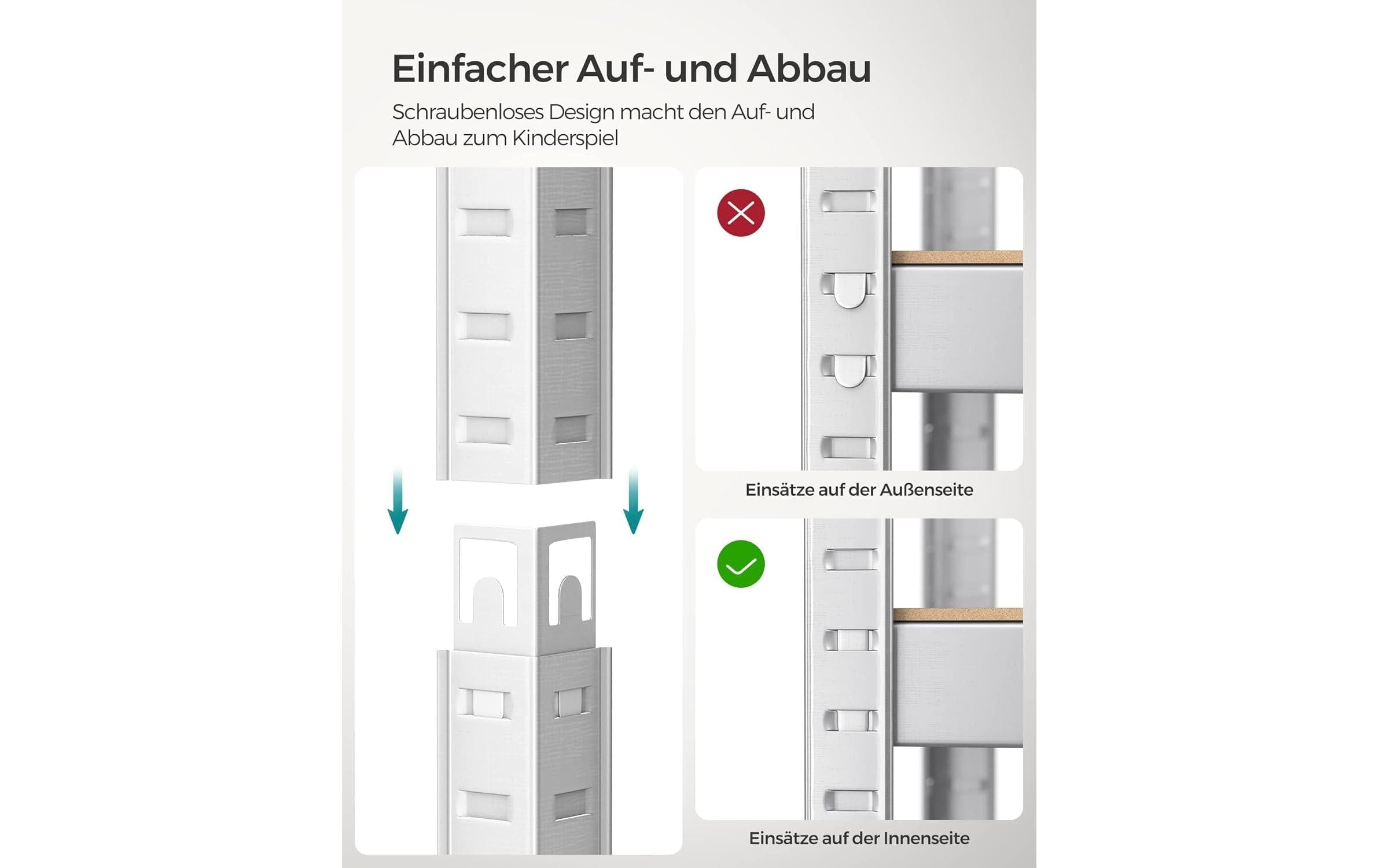 SONGMICS Schwerlastregal »2er-Set mit 4 Ablagen« 2 Stk. tlg. Schwerlastregal