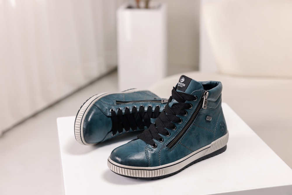 Remonte Bottines à lacets  , Plateau, Schnürstiefelette, Boots in Crash-Optik