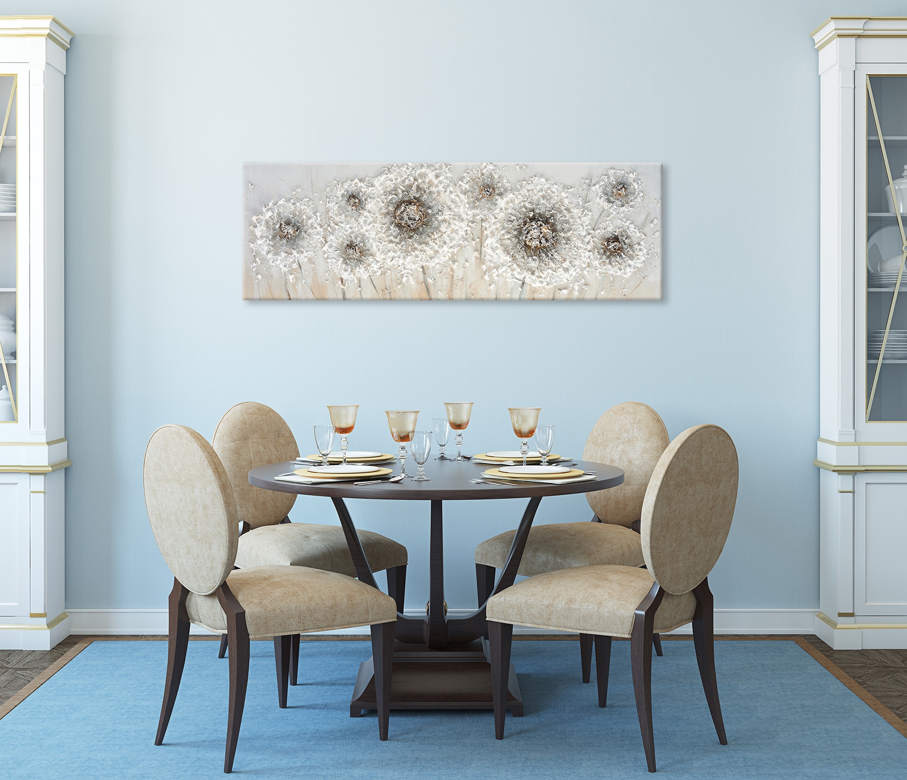 Bönninghoff Peinture à l'huile »handarbeit BLUMEN 40x120 cm – Wandbild Kunst Deko modern« Fleurs | Images de fleurs | Nature 1 cuis tlg. fabriqué à la main, chaque image est unique