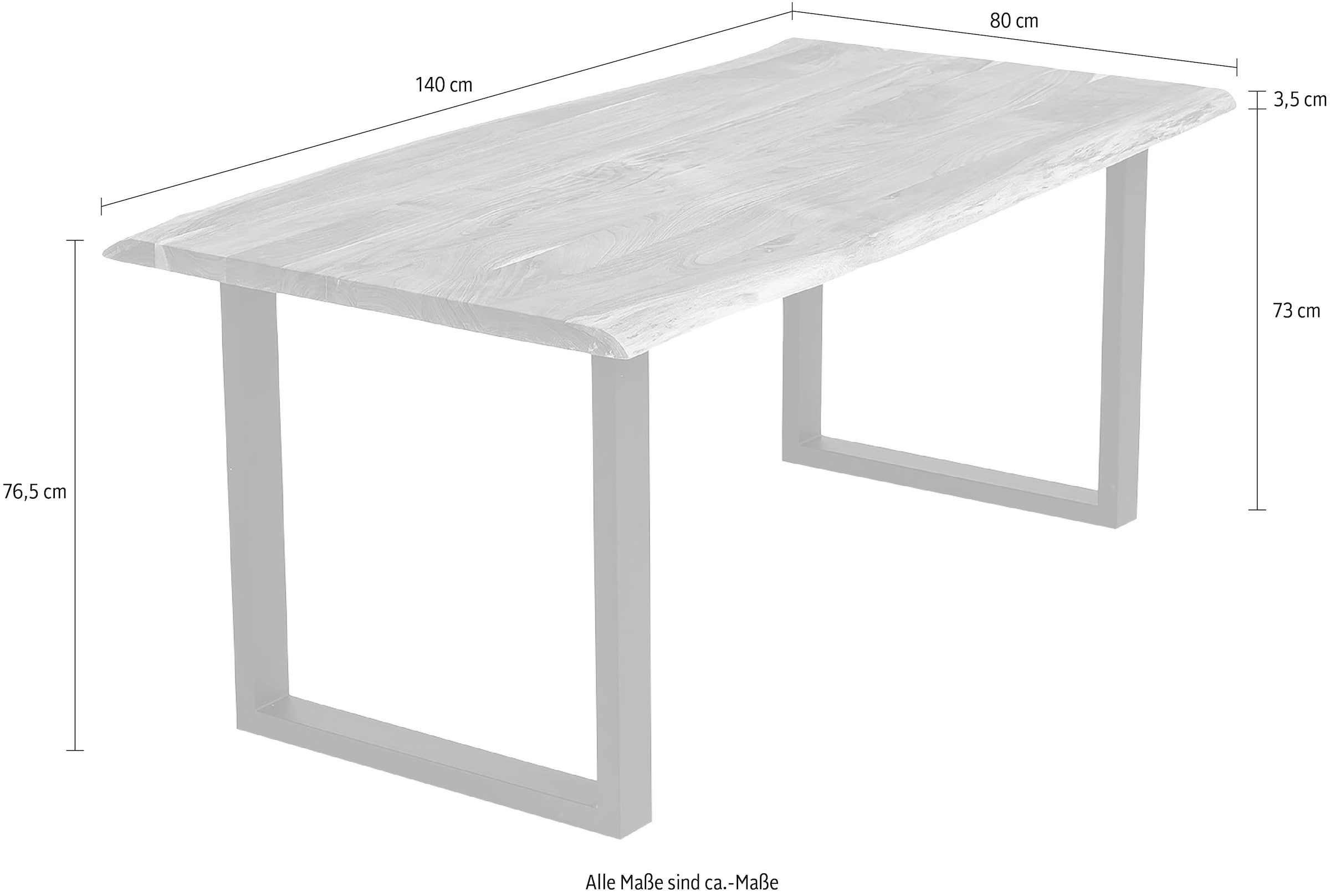 SalesFever Esstisch »Eleganter Tisch für gemütliche Mahlzeiten« Geölt und zweifach gewachstes Massivholz