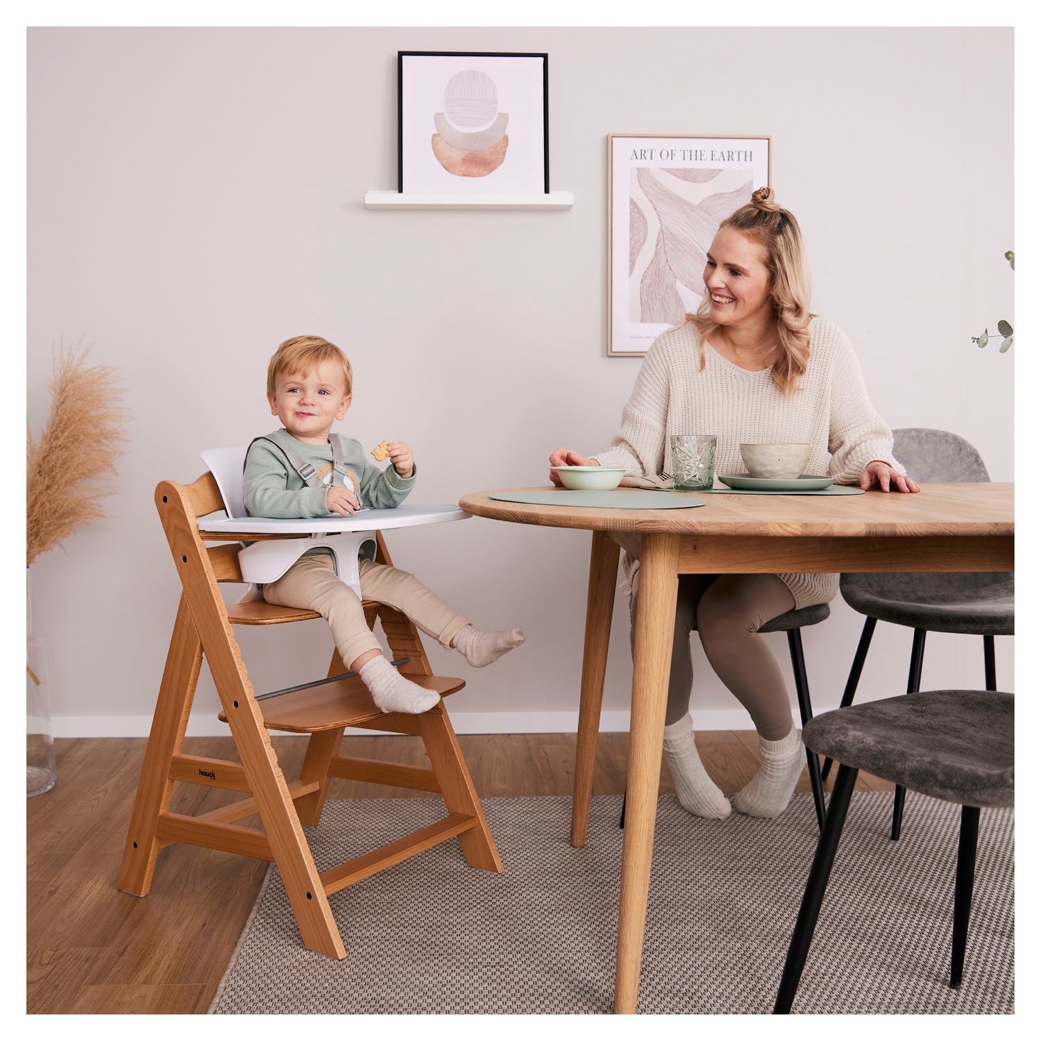 Hauck Hochstuhltablett »Alpha Click Tray, Black« aus recyceltem Material