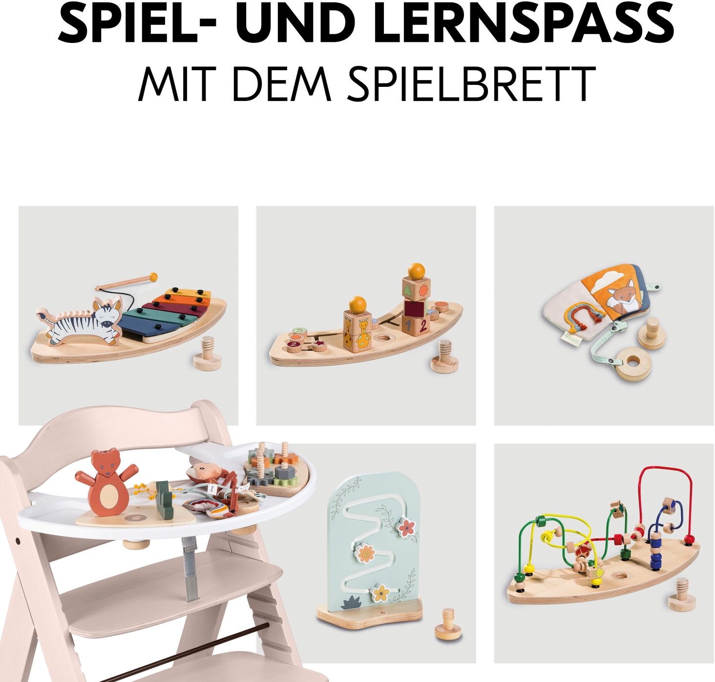 Hauck Hochstuhl »Beta+« () mit Holzrädern