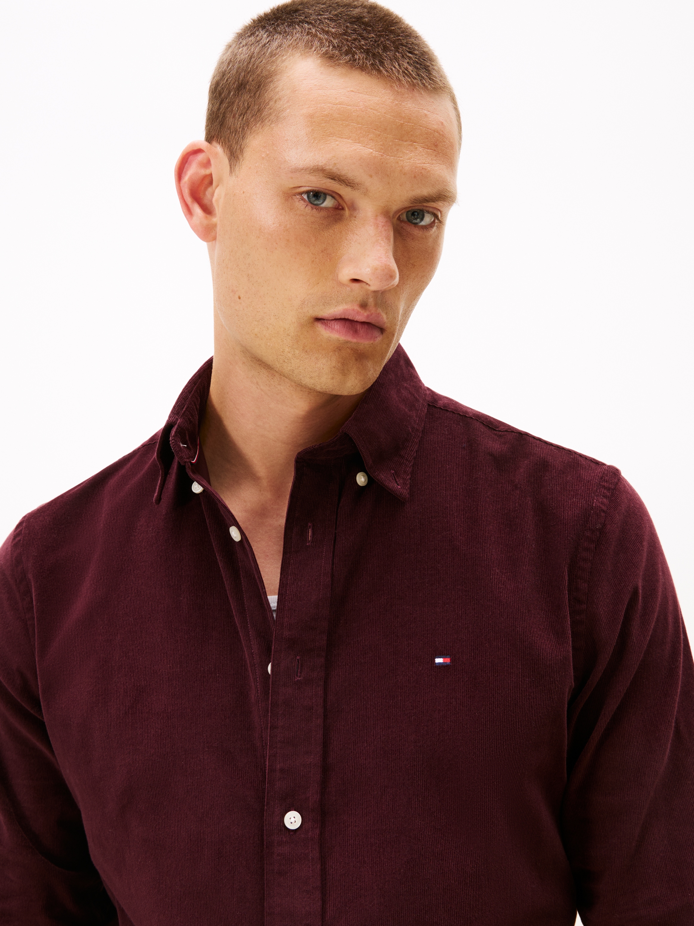Tommy Hilfiger Langarmhemd »SOLID CORDUROY SHIRT« Regular fit Cordhemd