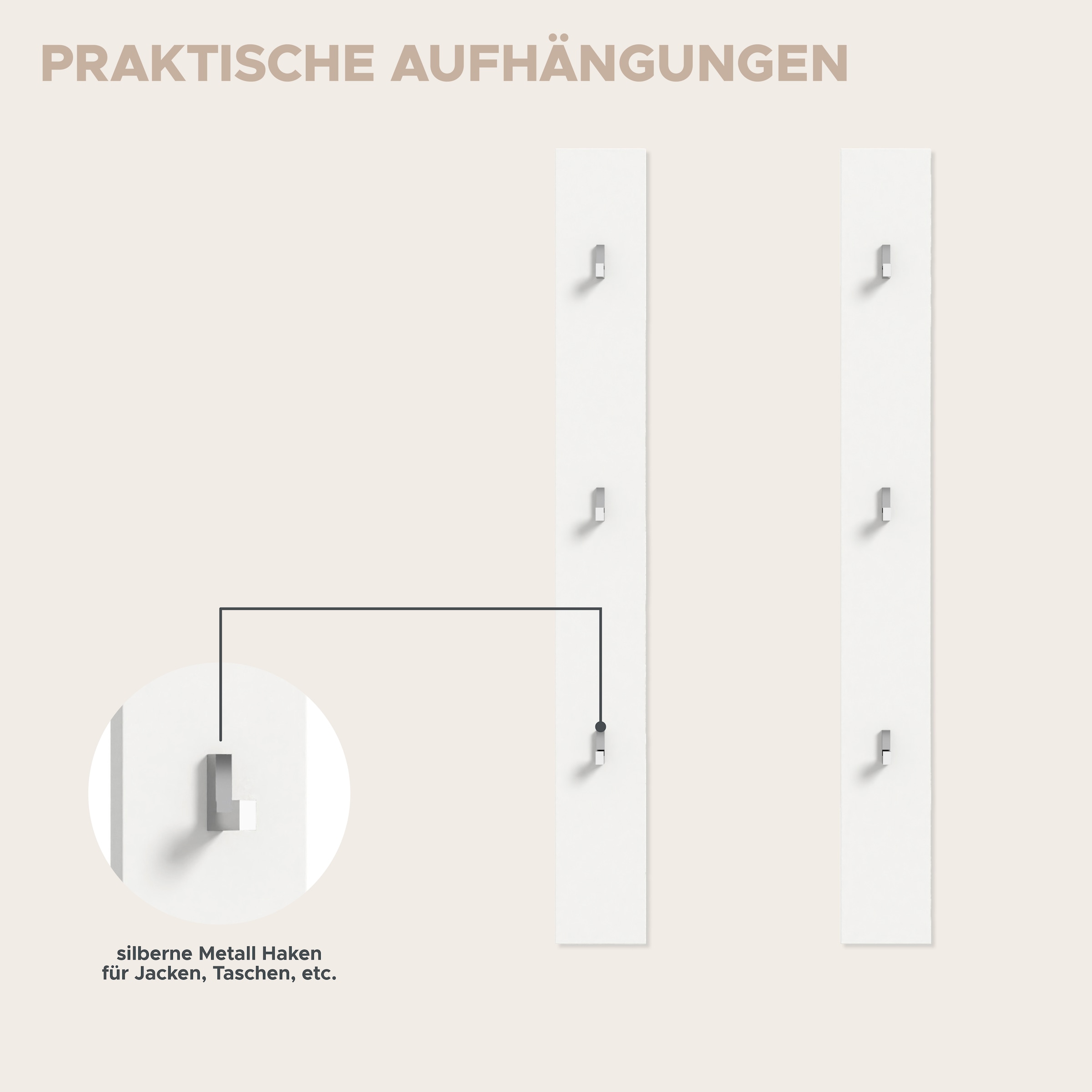 Home affaire Garderoben-Set »Trondheim, Garderobenset 3-tlg. Breite 128 cm,« 3 Stk. tlg.