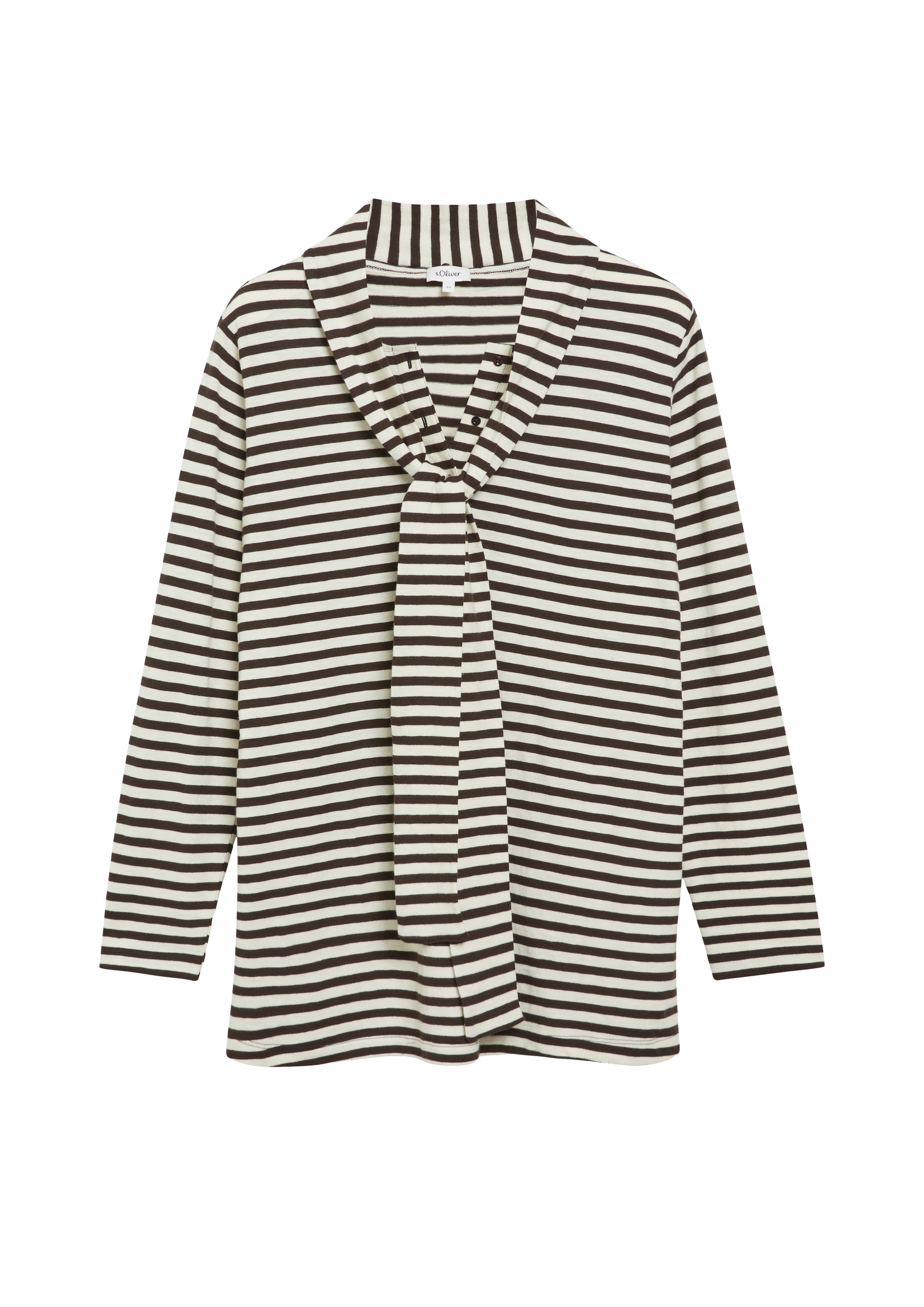 s.Oliver CURVE Longshirt Langarm / Streifen-Muster / Grosse Grössen