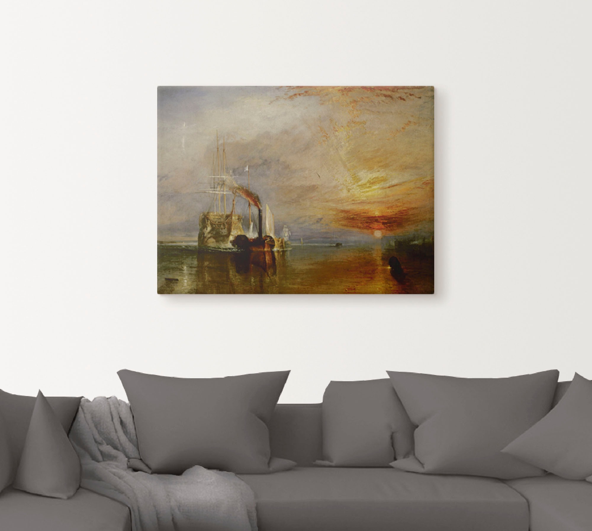 Artland Leinwandbild »Die Temeraire an ihrem Ankerplatz« Gewässer 1 Stk. tlg. auf Holzrahmen gespannt