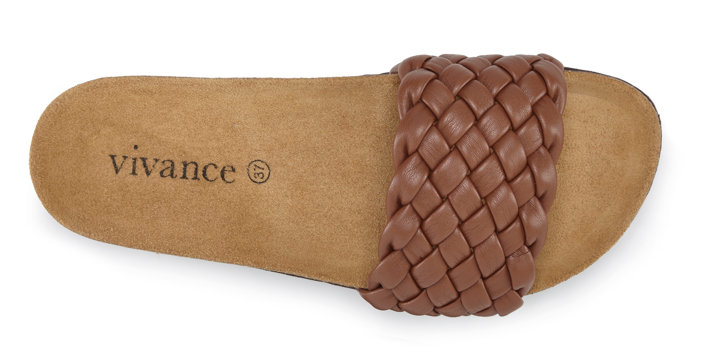Vivance Pantolette »Mule, Sandale, offener Schuh, Sommerschuh,«  NEU mit komfortablem Korkfussbett & weicher Innensohle aus Leder