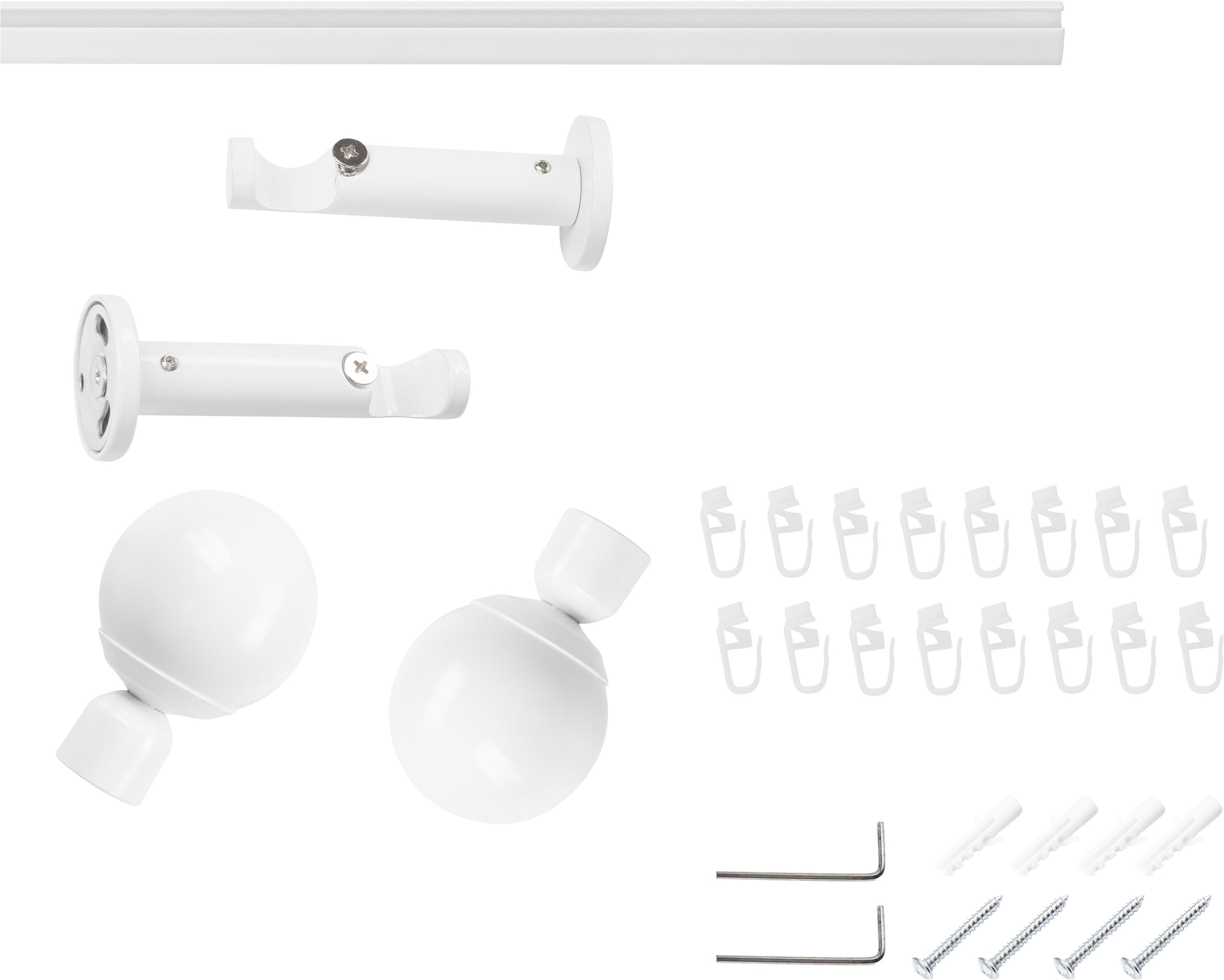 SN DECO GROUP Tringle à rideaux Ø 19 mm 1 course-läufig Fixmass;kürzbar