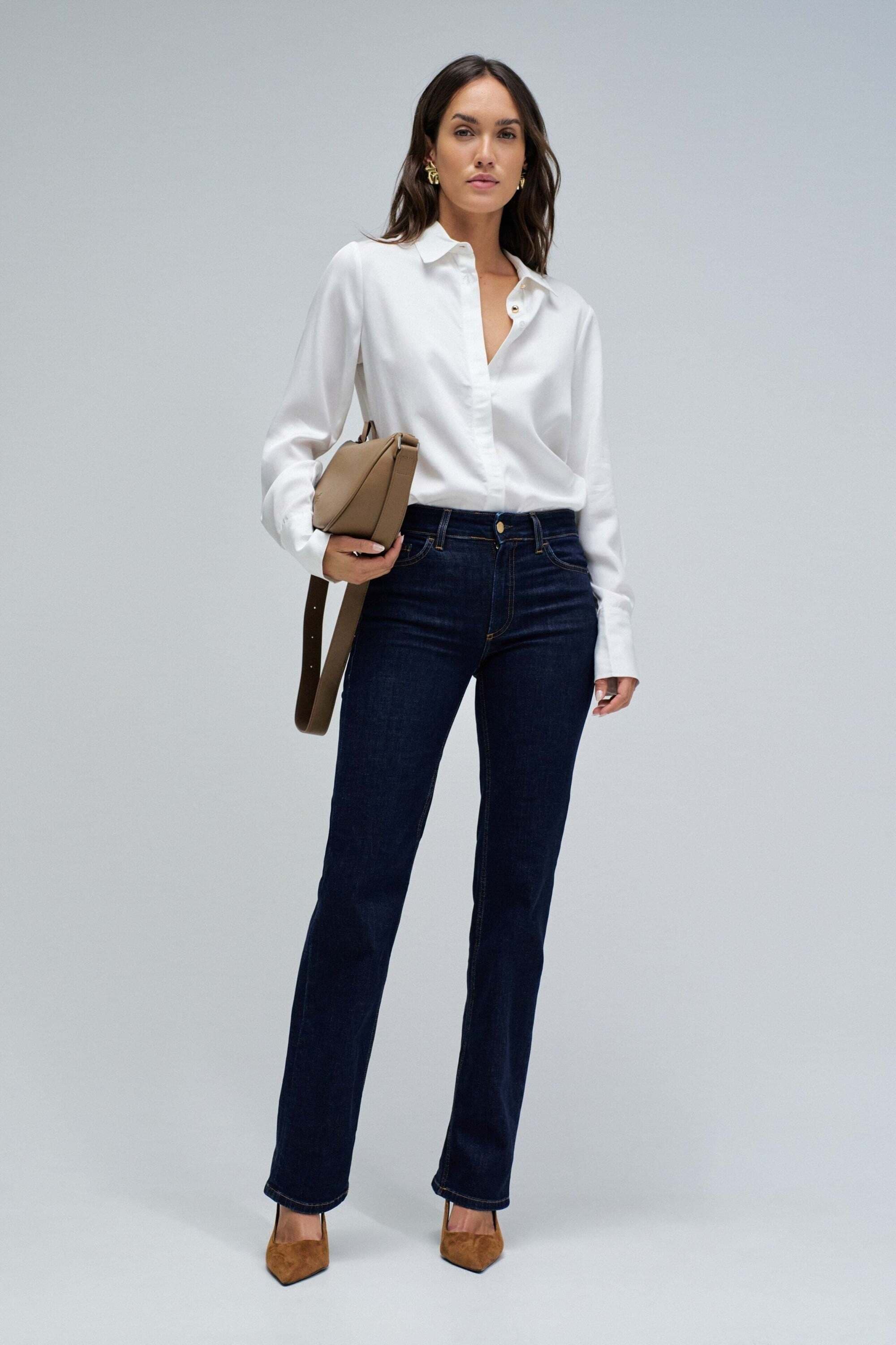 Salsa Blouse à manches longues »Salsa Jeans Langarmbluse Basic Shirt W/ Gold Buttons«