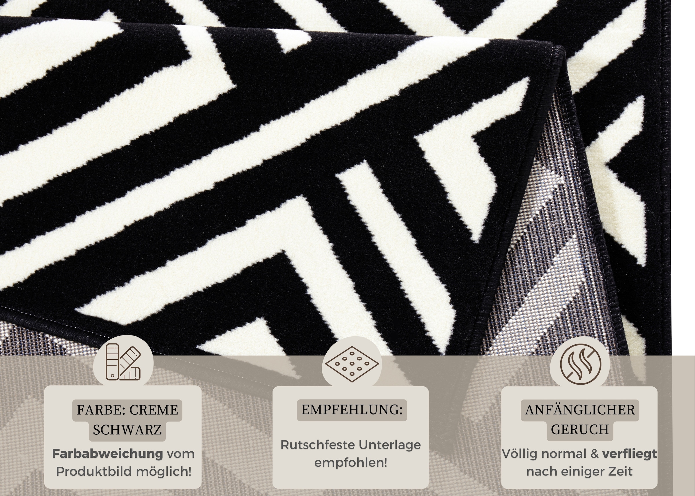 HANSE Home Teppich »Art« rechteckig 9 mm Höhe Kurzflor Rauten Motiv, Velour Haptik, Robust, Pflegeleicht, Gekettelt