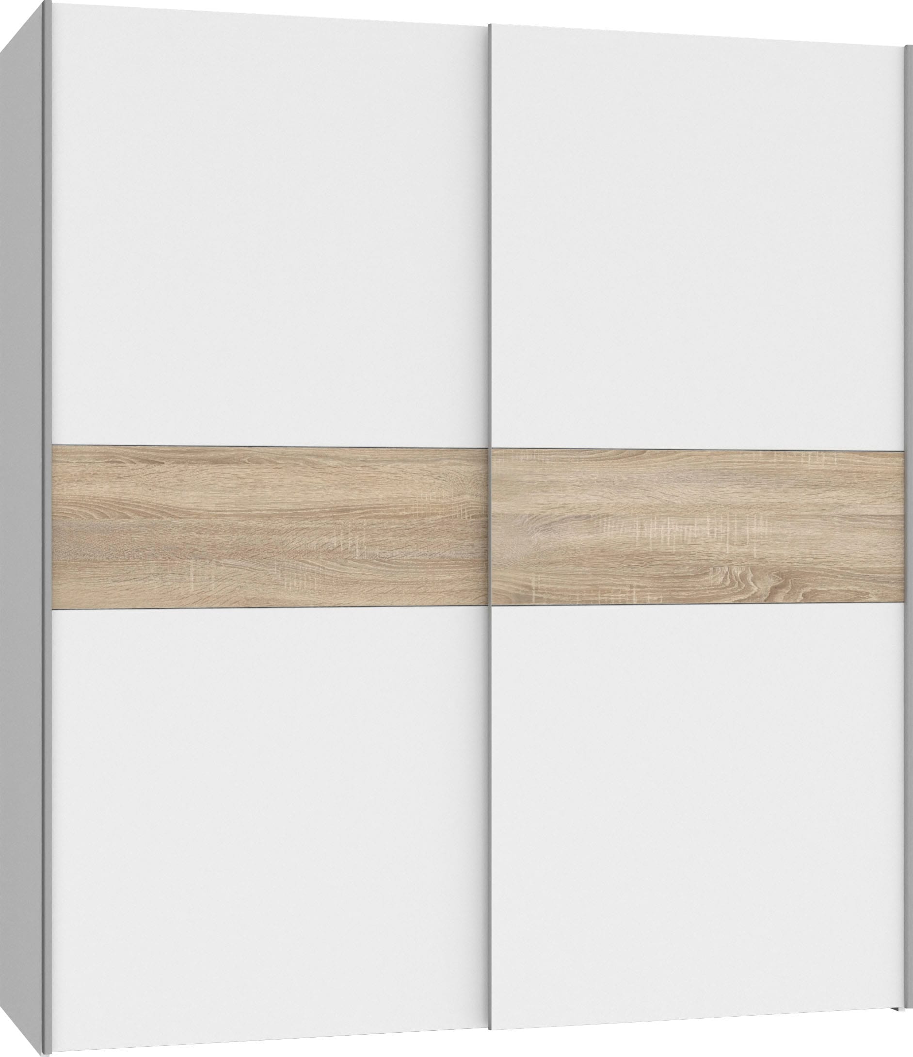 FORTE Schwebetürenschrank »Longline, Made in Europe, 2 Schiebetüren, modernes Design« melaminbeschichtet