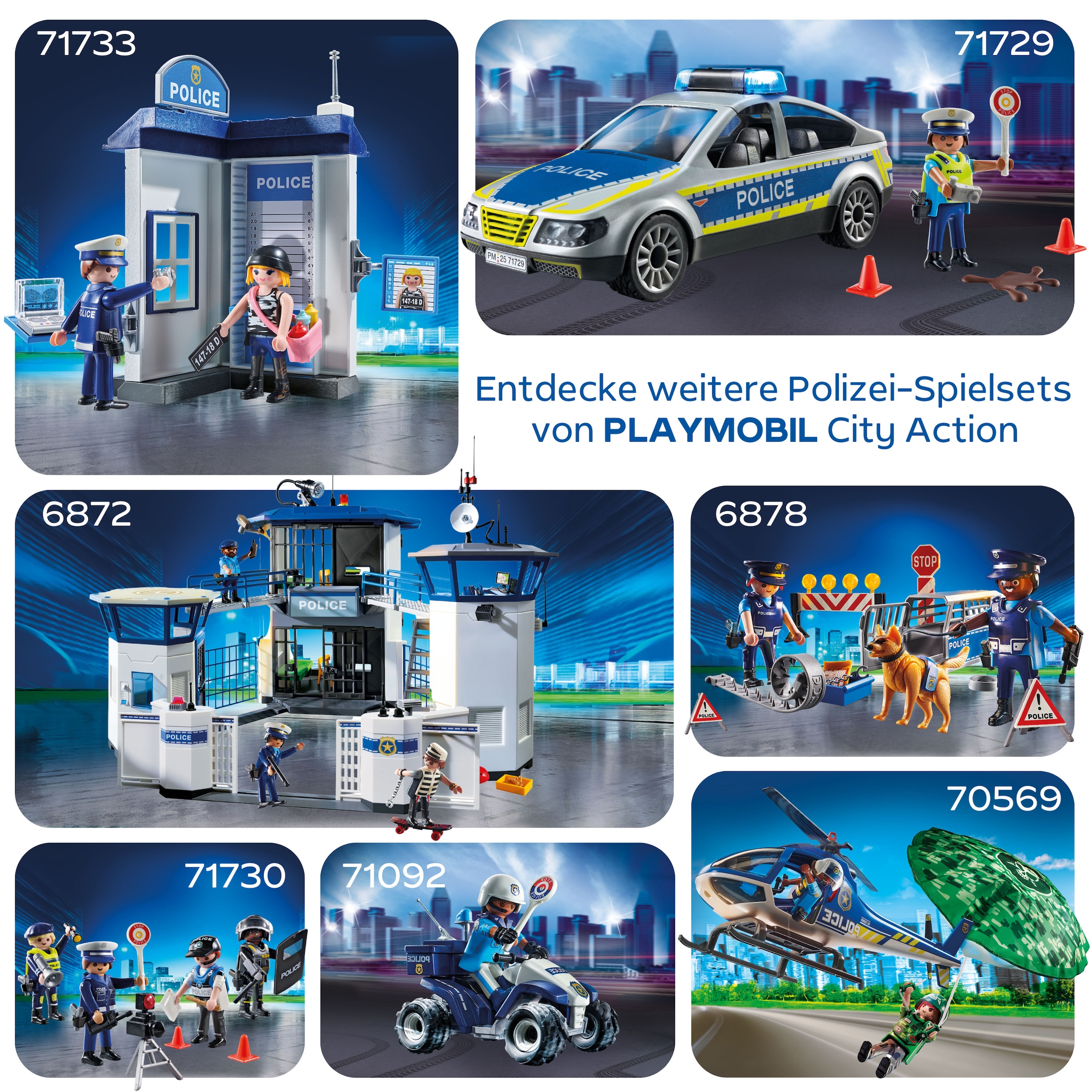 Playmobil® Konstruktions-Spielset »Polizei Ermittlungszimmer (71733), Playmobil Action Heroes« Made in Europe