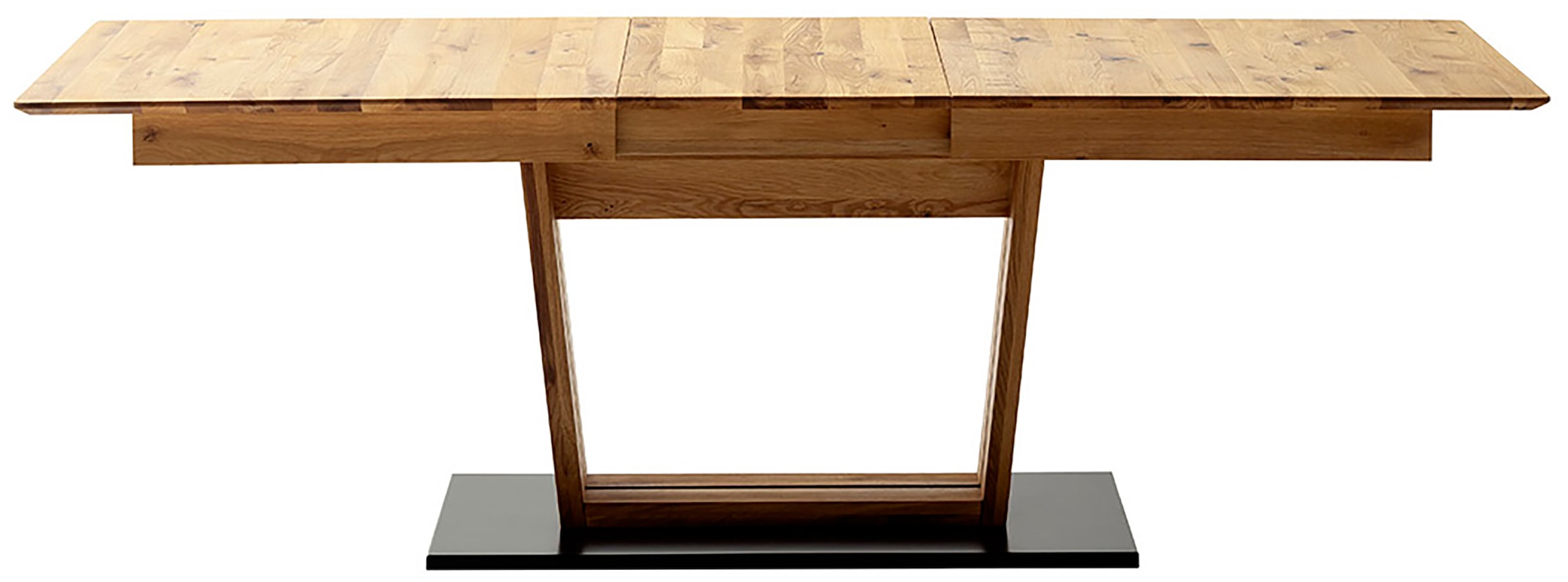 MCA furniture Table de salle à manger »Morena Säulentisch Komfort Tisch« Synchronauszug,ausziehbar,Wildeiche,massiv,geölt,XXL