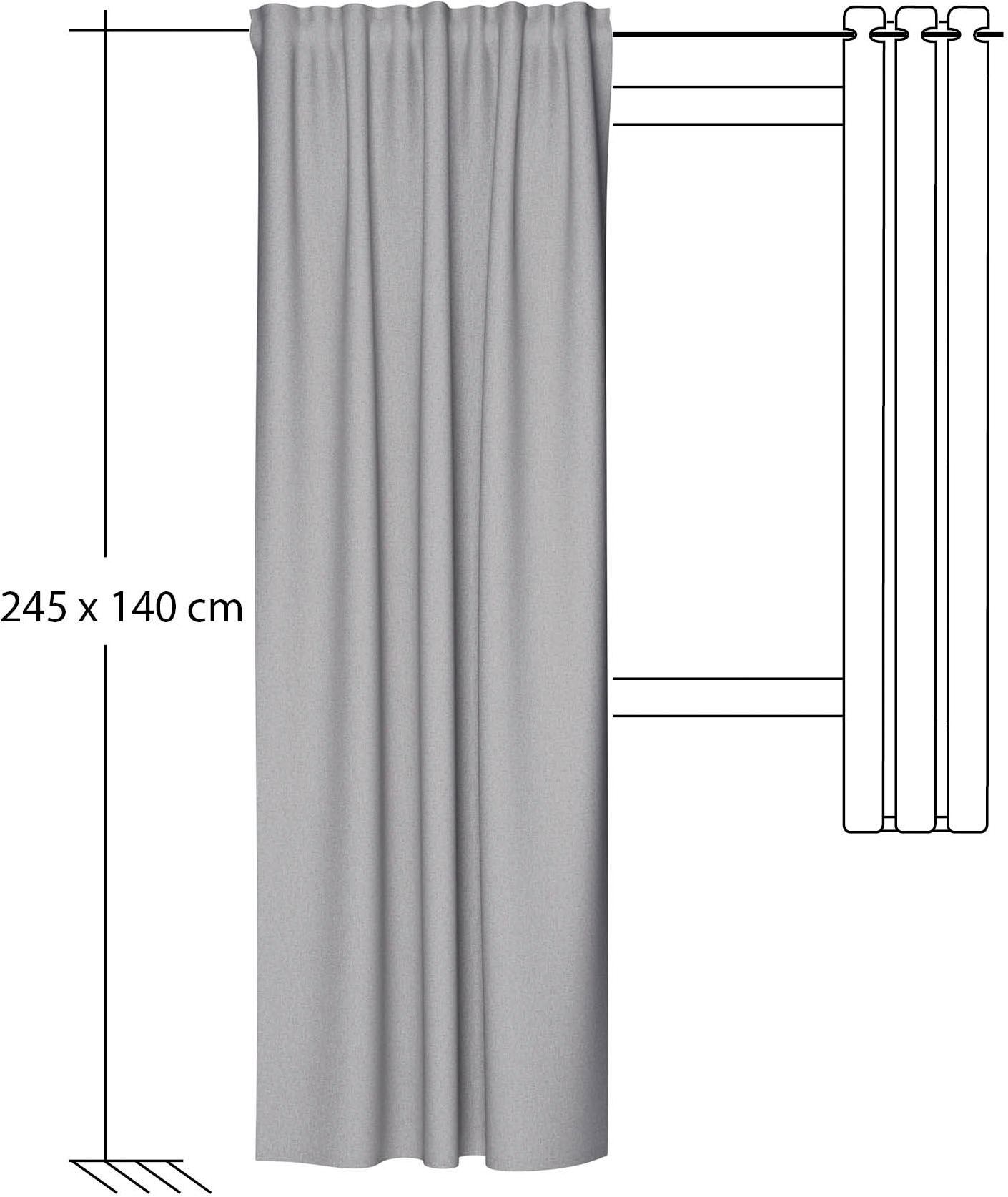 HOMING Rideau »Allen« Boucles cachées 1 cuis tlg.