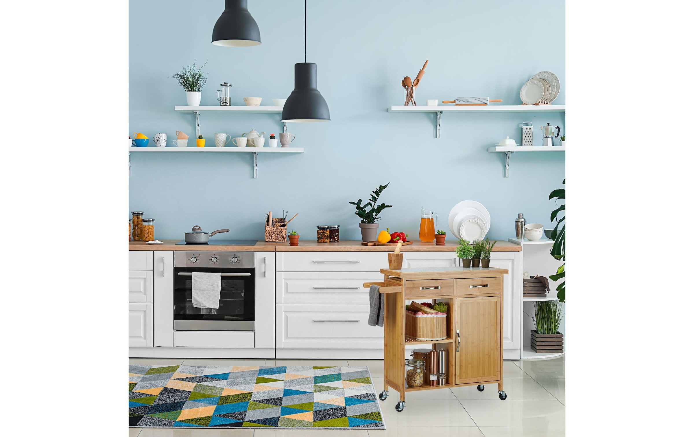 relaxdays Küchenwagen »85.5 x 89.5 x 36 cm«