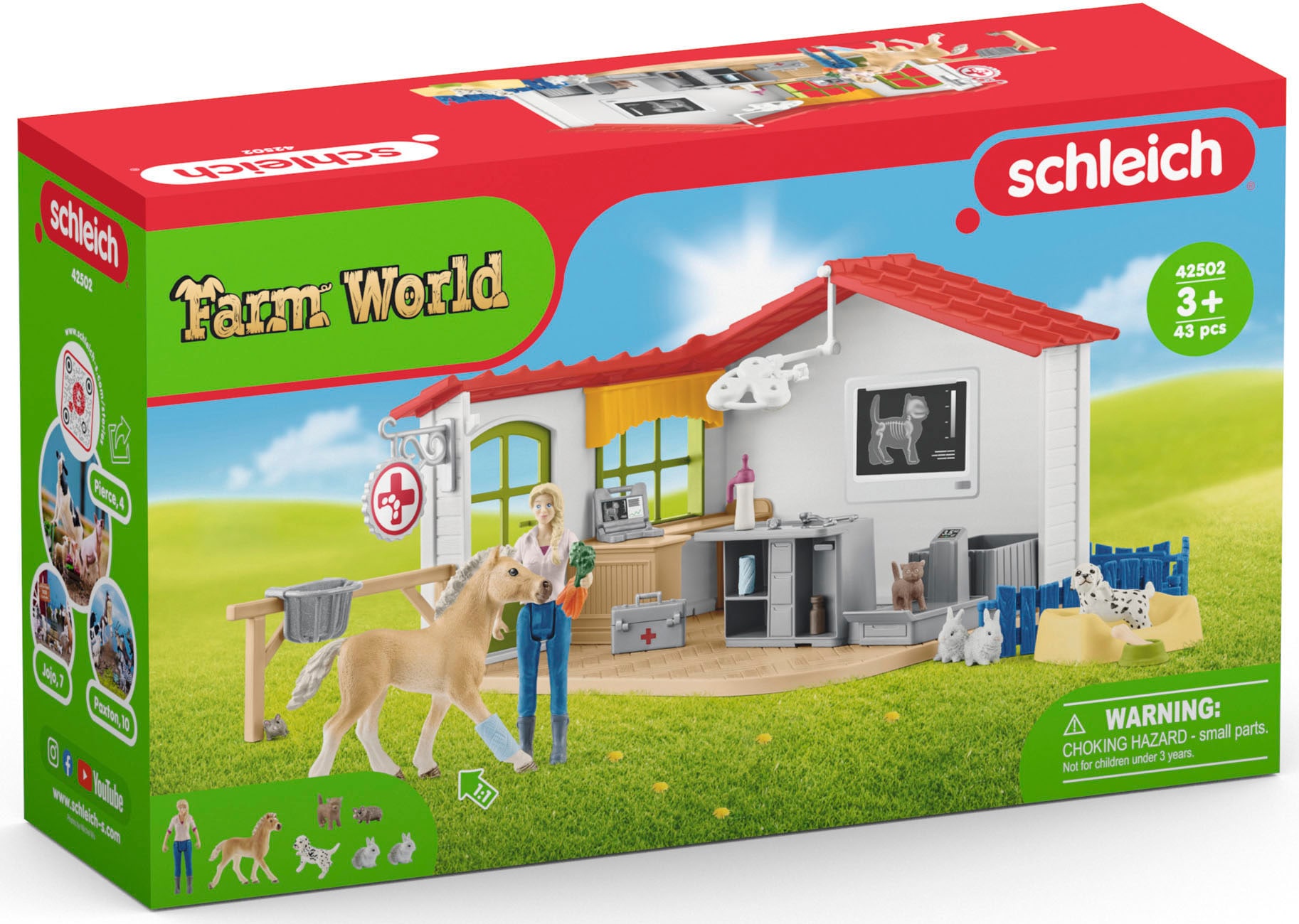Schleich® Spielwelt »FARM WORLD, Tierarzt-Praxis mit Haustieren (42502)« Made in Europe