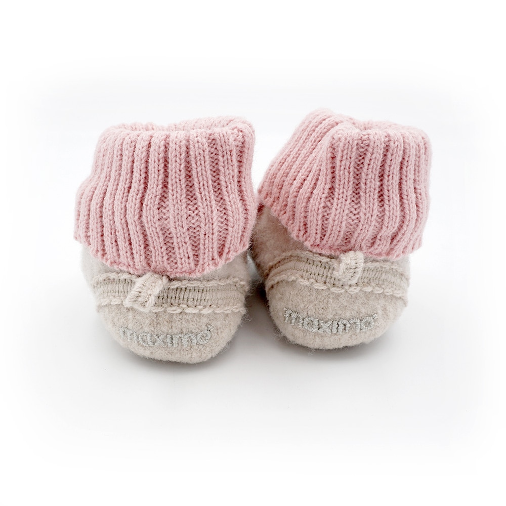 MAXIMO Chaussures de chalet  Wolle, Anti-Rutsch-Sohle, gefüttert, Strickbündchen, mit Öhrchen