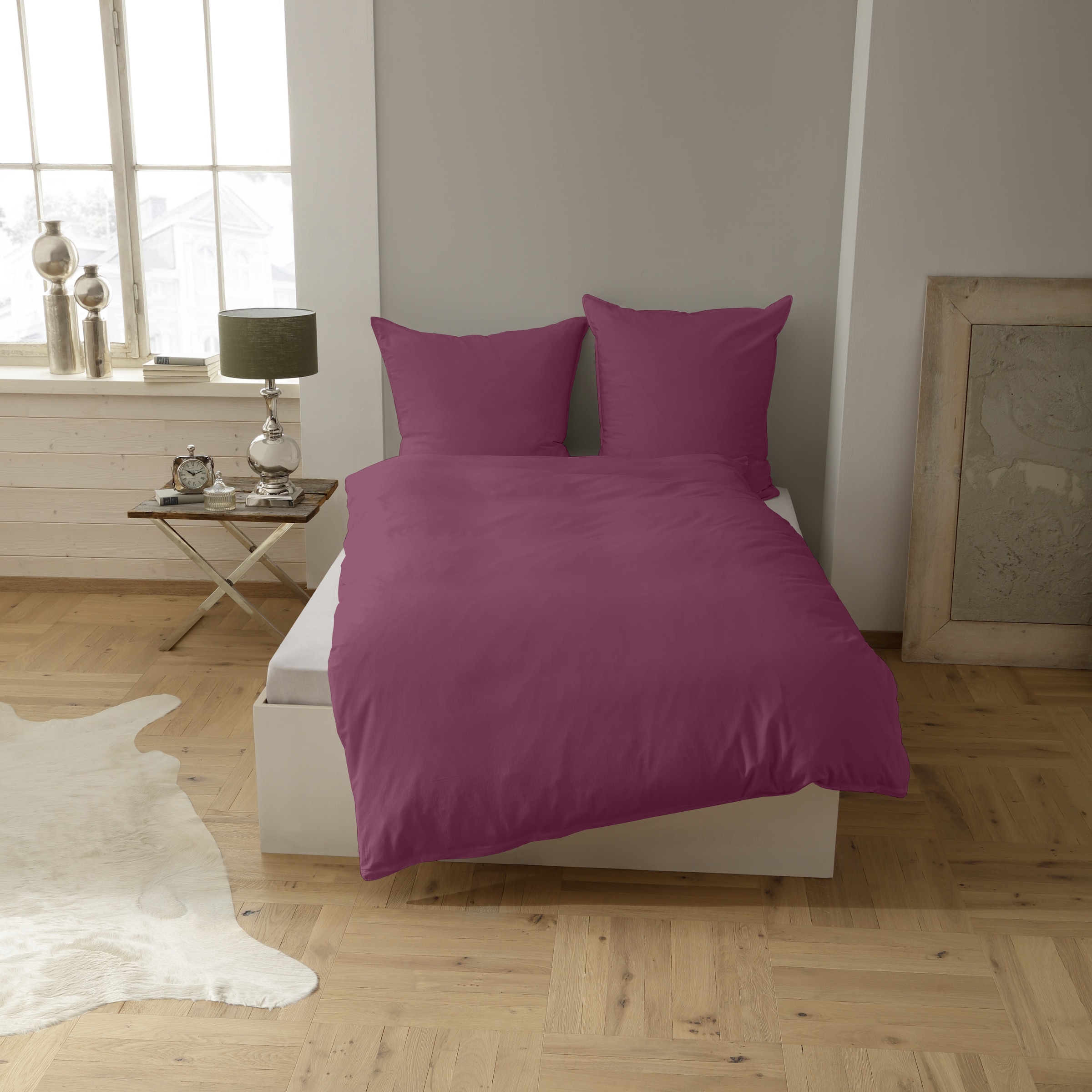 CASATEX Linge de lit »Uni« 2 cuis tlg. Uni Design, Reissverschluss, tolle Farben