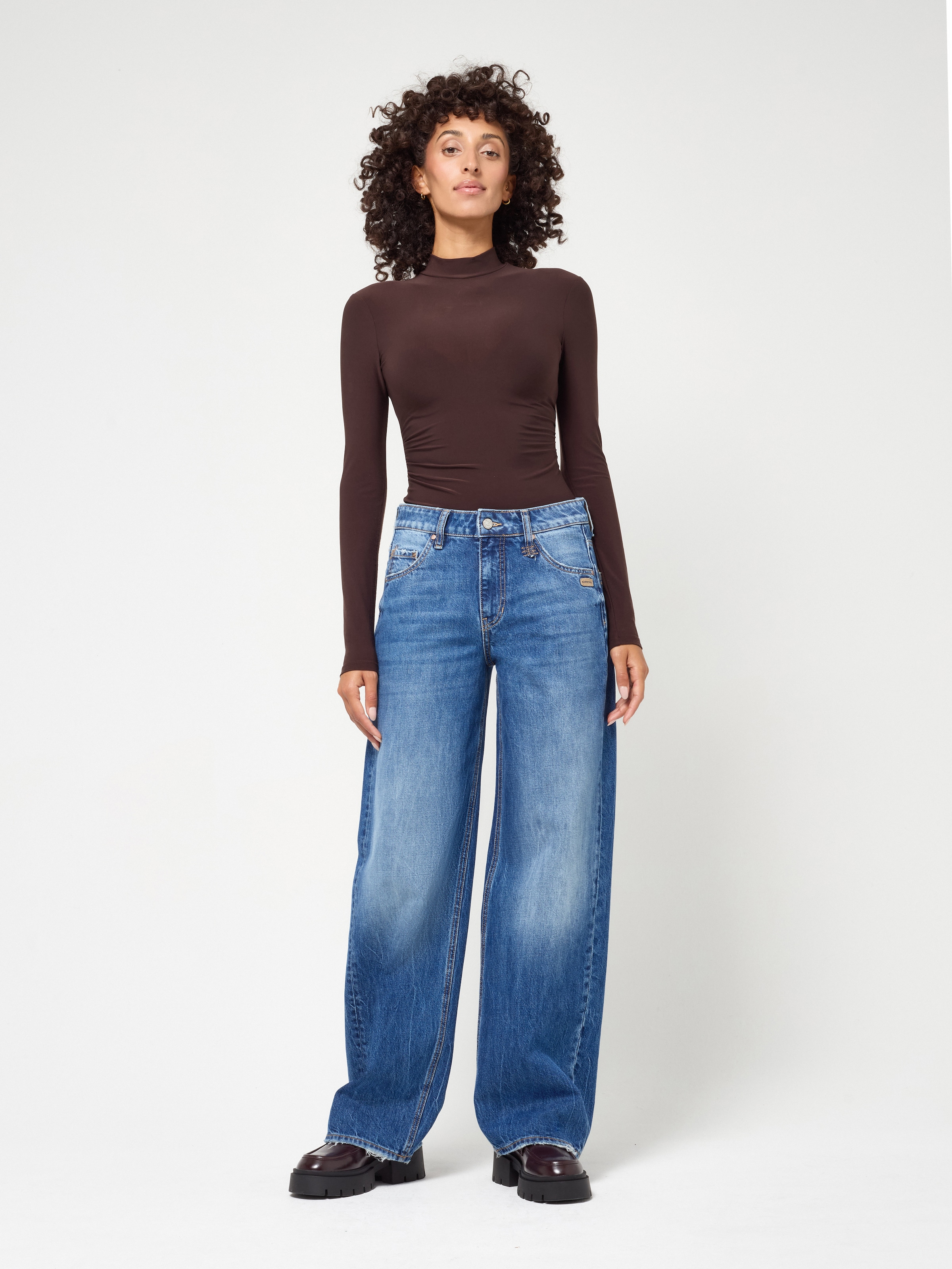 GANG Jeans à 5 poches »94CORA« En coupe baggy avec taille basse