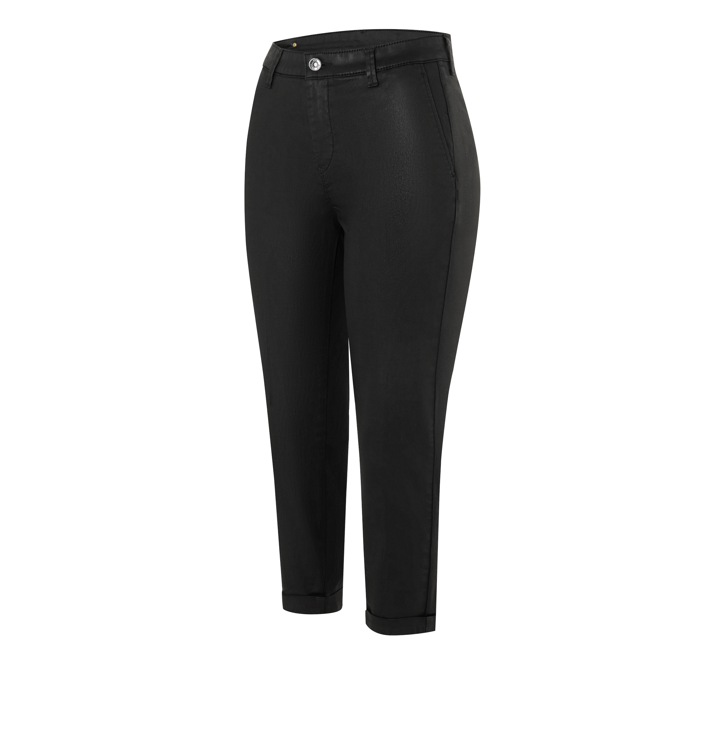 MAC Chinohose »CHINO turn up«  Leder-Optik