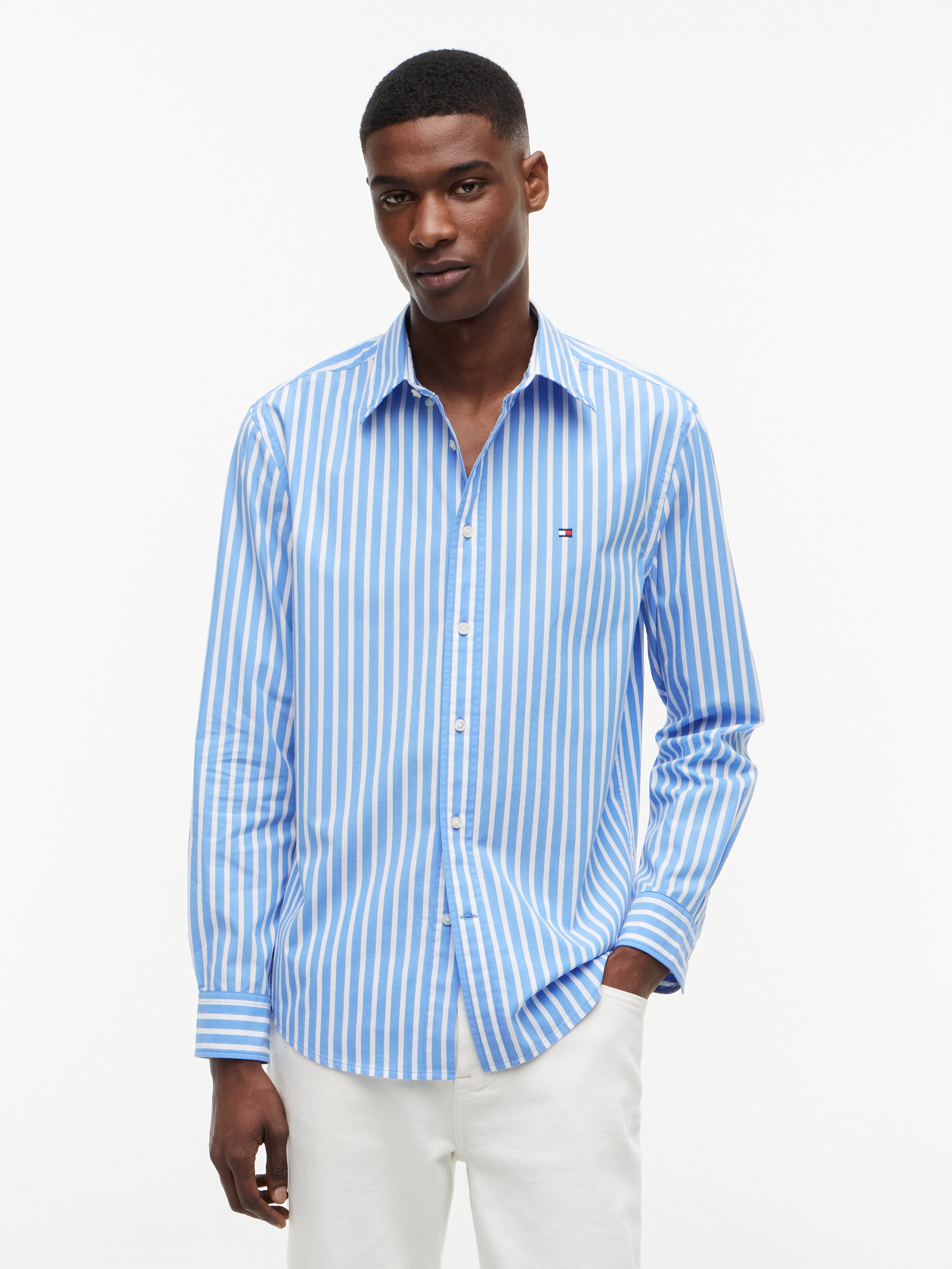 Tommy Hilfiger Chemise à manches longues »FLEX POPLIN SEASONAL STRIPE SHT« mit Flex-Streifen, regular fit