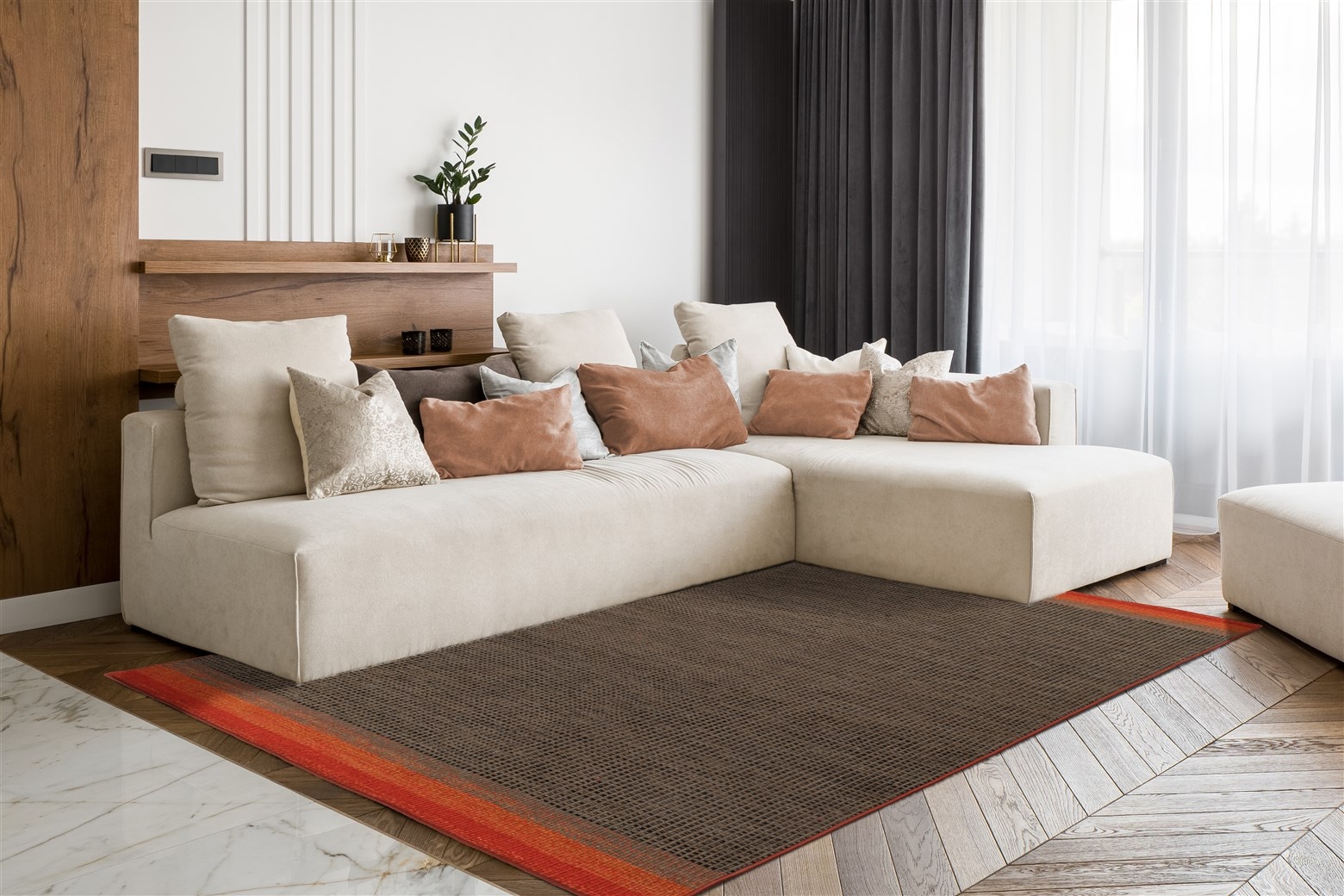 Padiro Tapis »Twice 325« Rectangulaire 13 mm Höhe Handgearbeitet, Naturteppich, beidseitig verwendbar