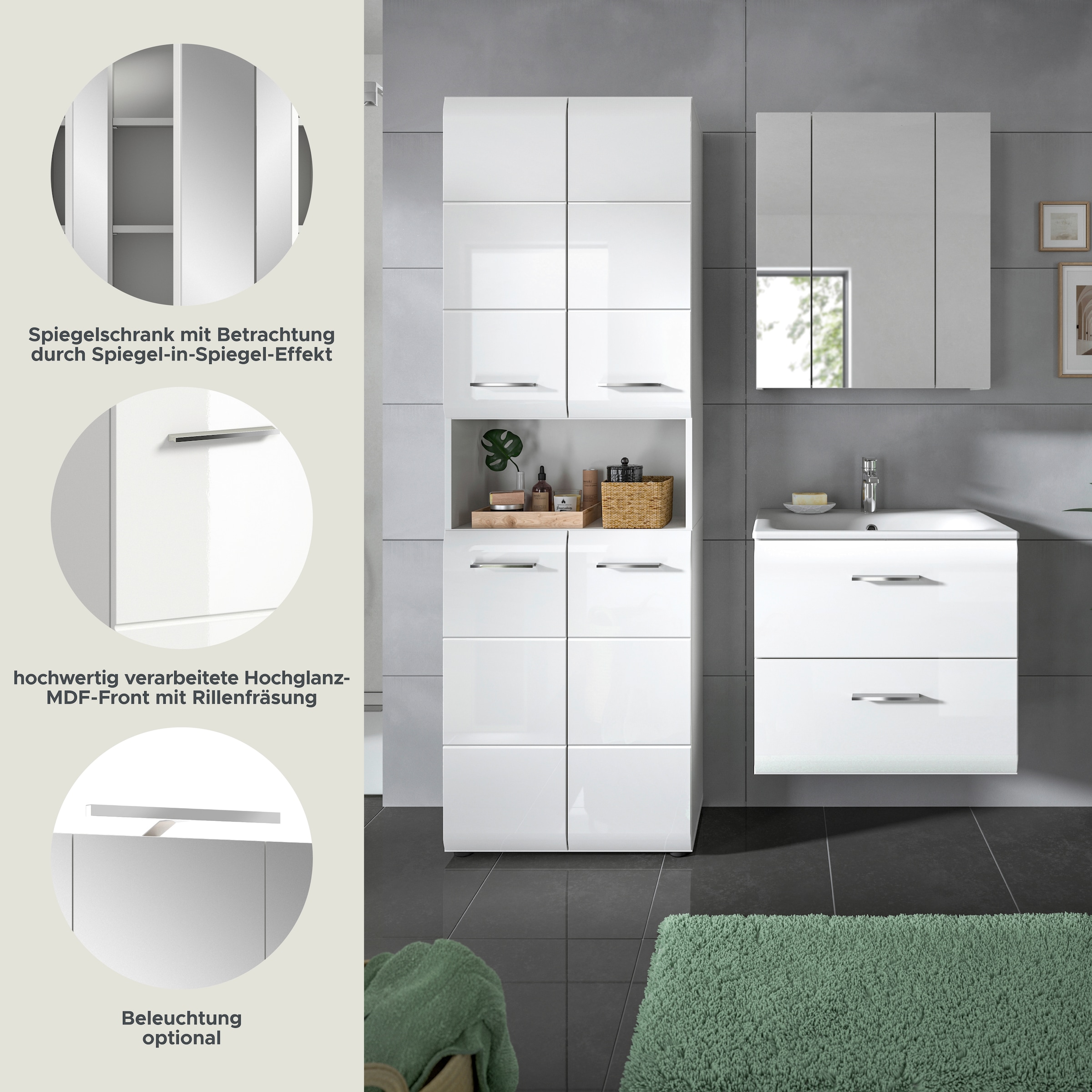 INOSIGN Badezimmer-Set Set, 4 Stk. tlg.