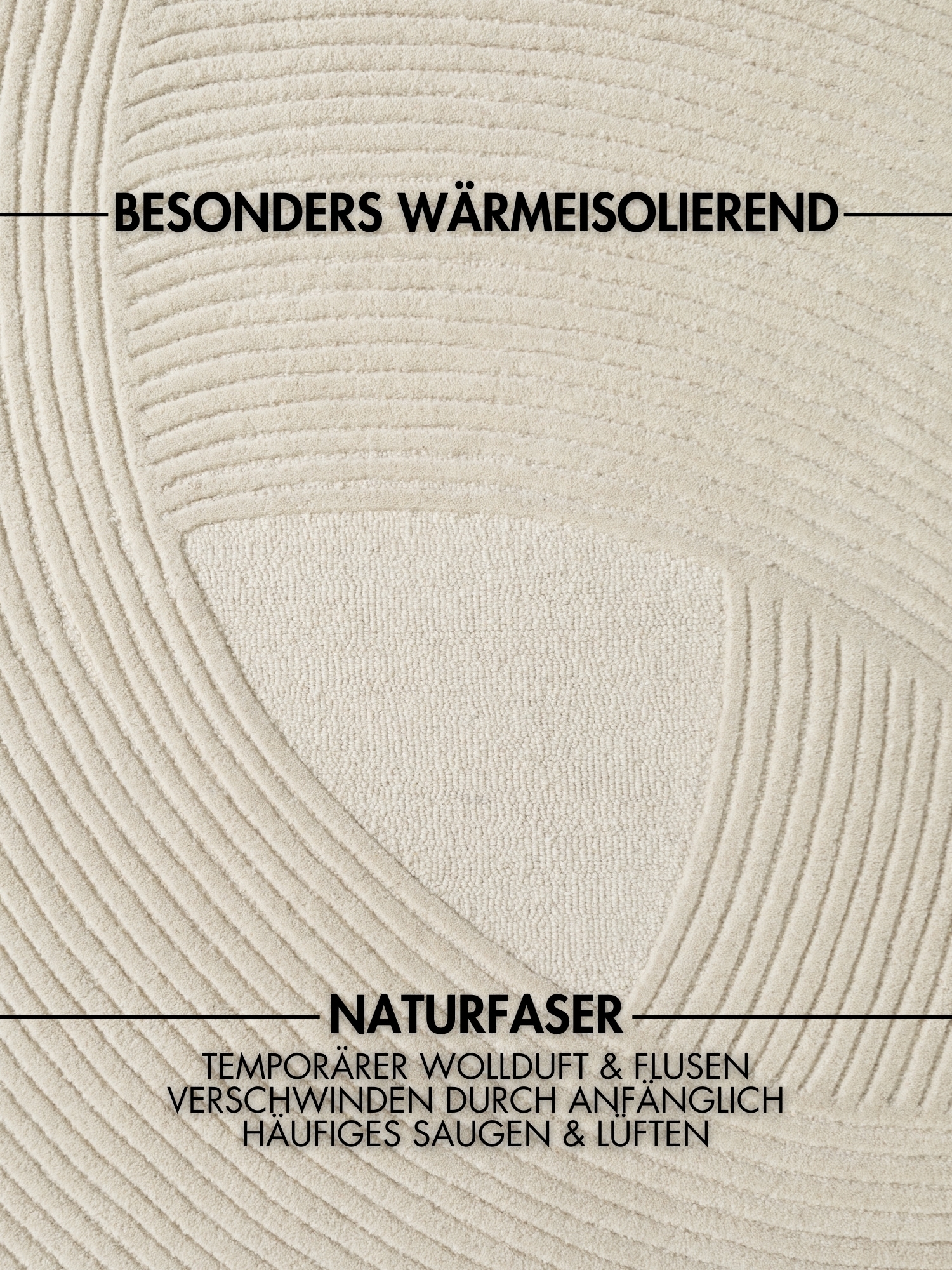 Ted Baker Wollteppich »Victoria  , auch in rund« rechteckig 18 mm Höhe Naturteppich Wolle, Hoch-Tief-Design, Wohnzimmer, Schlafzimmer