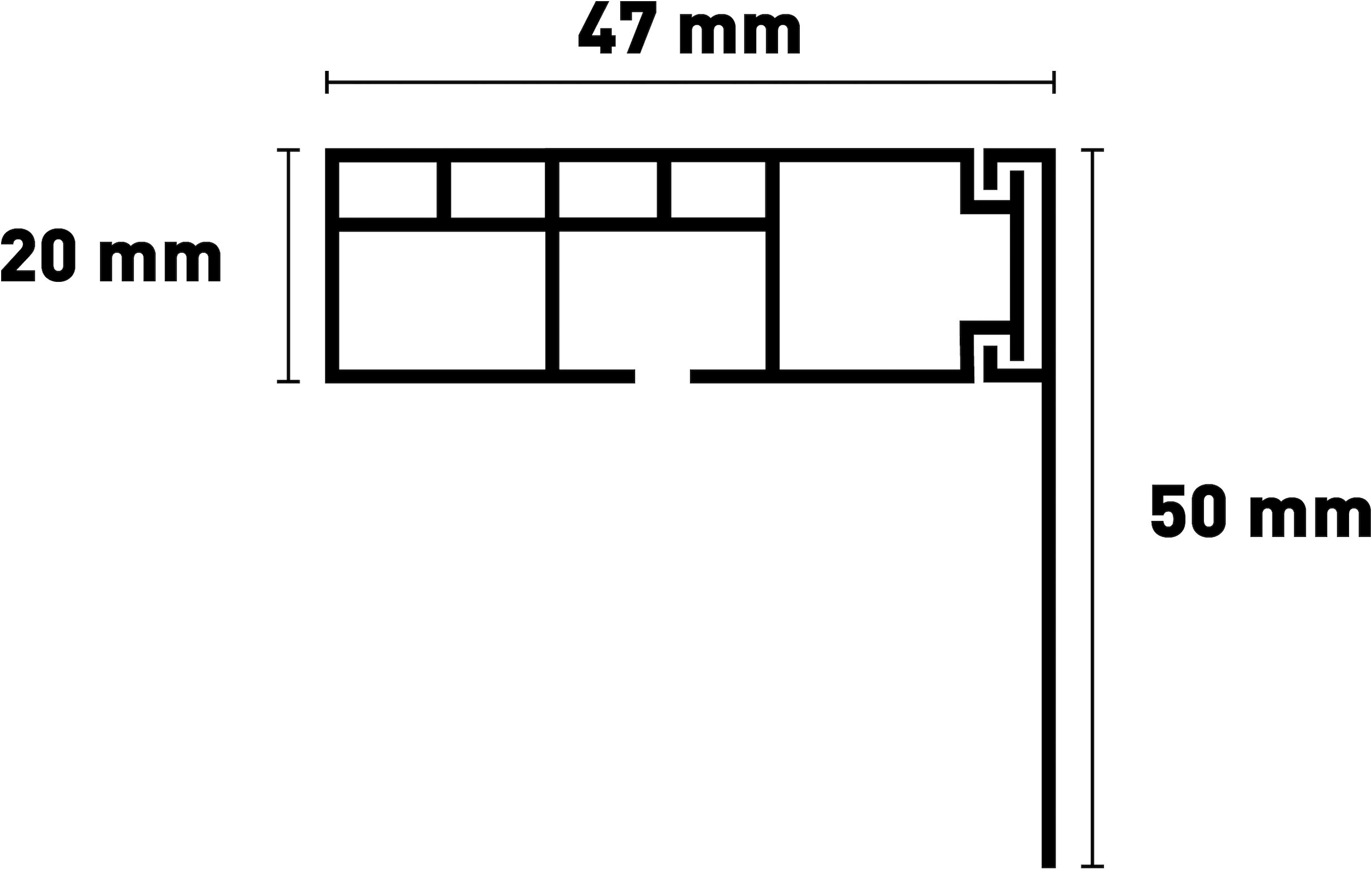 SN DECO GROUP Rail à rideaux »Vorhangschiene SH (1) mit Blende 5 cm« 1 course-läufig Dimension fixe