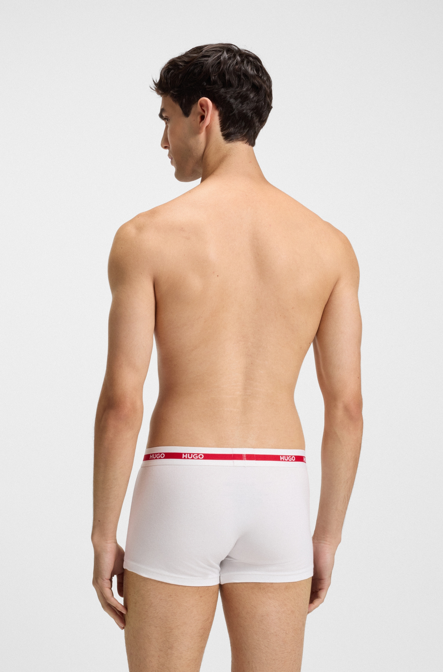 HUGO Underwear Tronc »TRIPLET PLANET« 3 cuis Logos am elastischen Bund, mittlere Bundhöhe