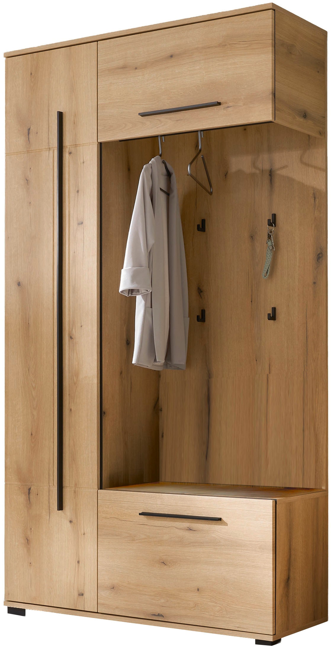 Home affaire Vestiaire compact »Cantara Flurgarderobe, modern, 2 Farben, 111 cm breit« vielseitig einsetzbar, unterschiedliche Stauraummöglichkeiten