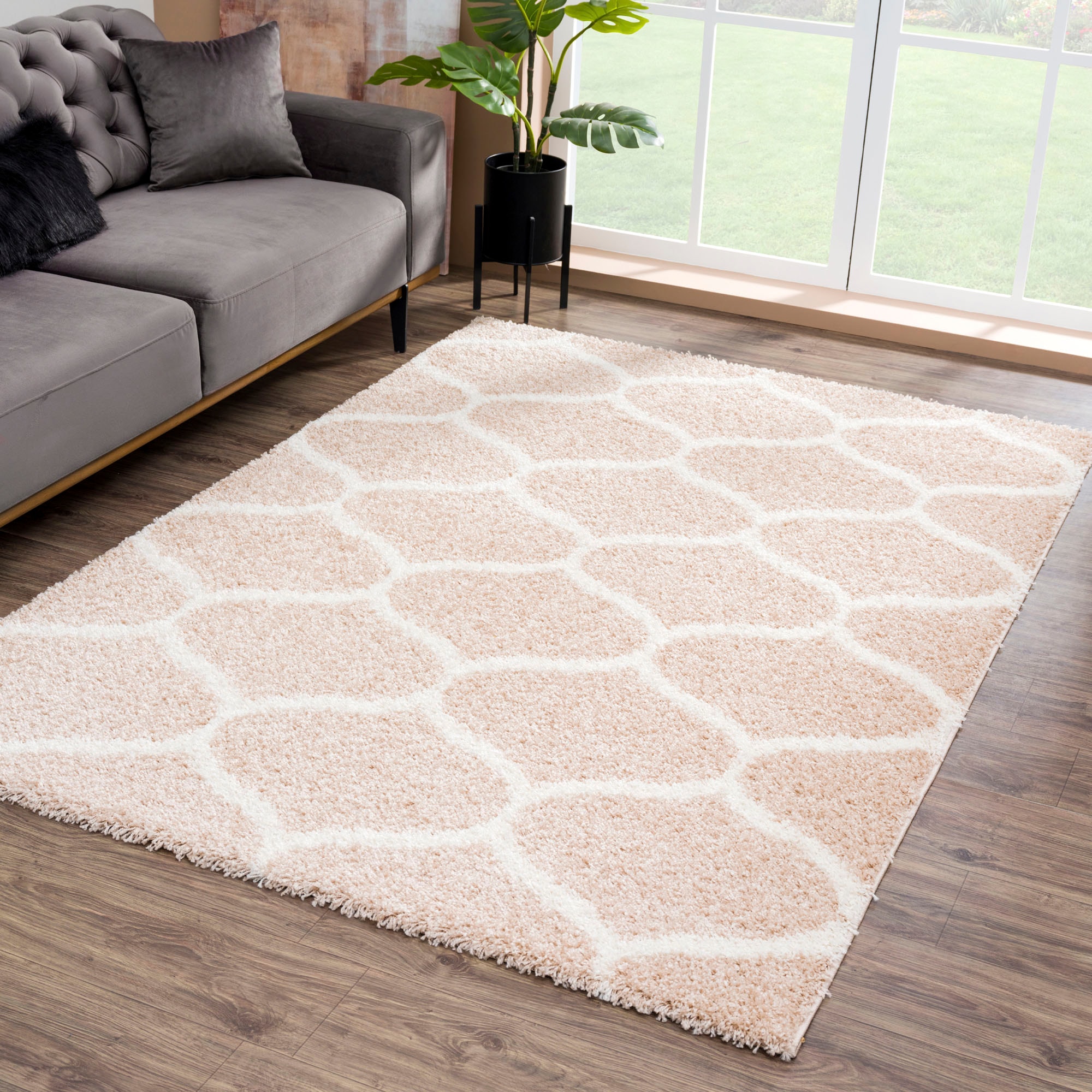 Sanat Tapis à poils longs »Madrid« Rectangulaire 30 mm Höhe Wohnzimmer, Langflor, Shaggy Teppich