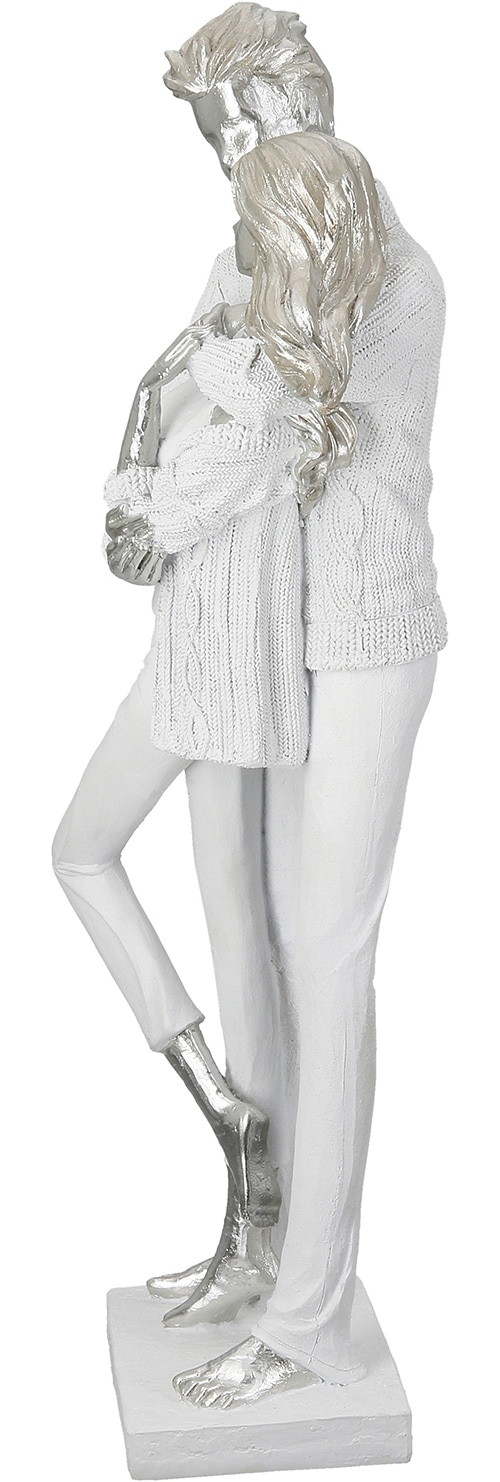 GILDE Skulptur »Skulptur Paar Gemeinsam weiss« Paarskulptur Partnersymbol Liebespaar Deko romantisch Dekoration