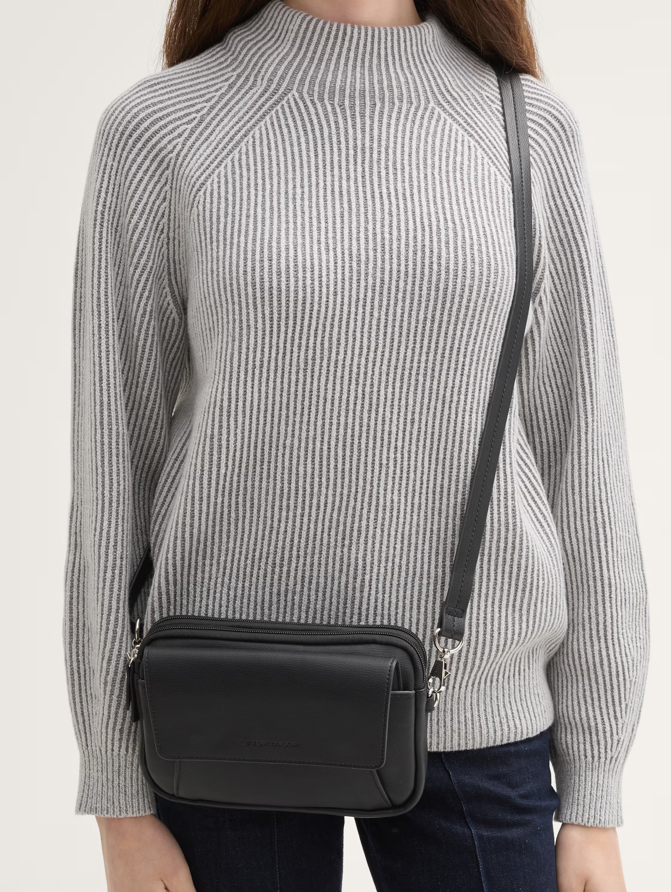 TOM TAILOR Sac à bandoulière »Tilly« aus fein genarbte Lederimitat im Doppelkammer-Modell mit viel Platz