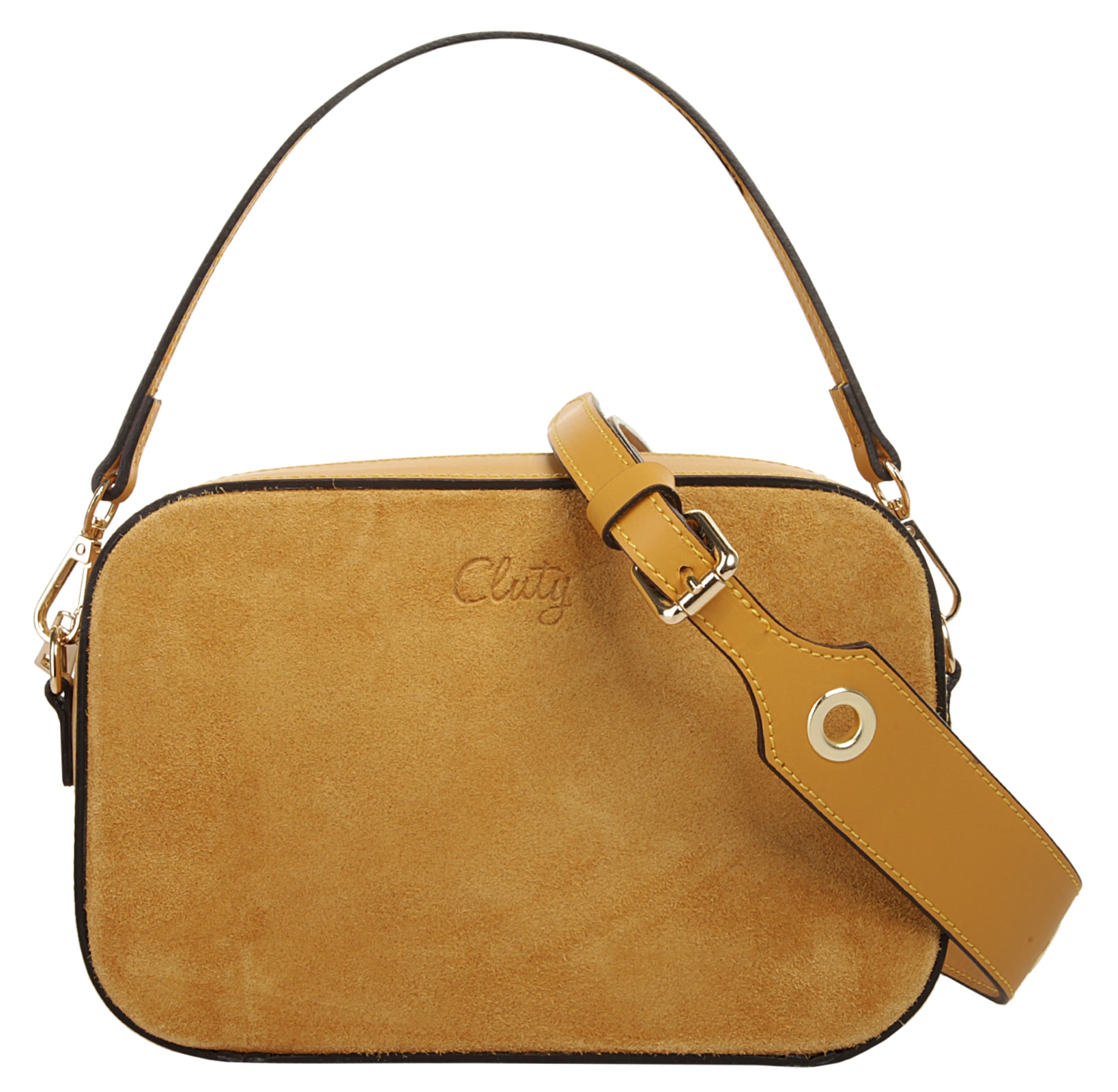 Cluty Umhängetasche echt Leder, Made in Italy