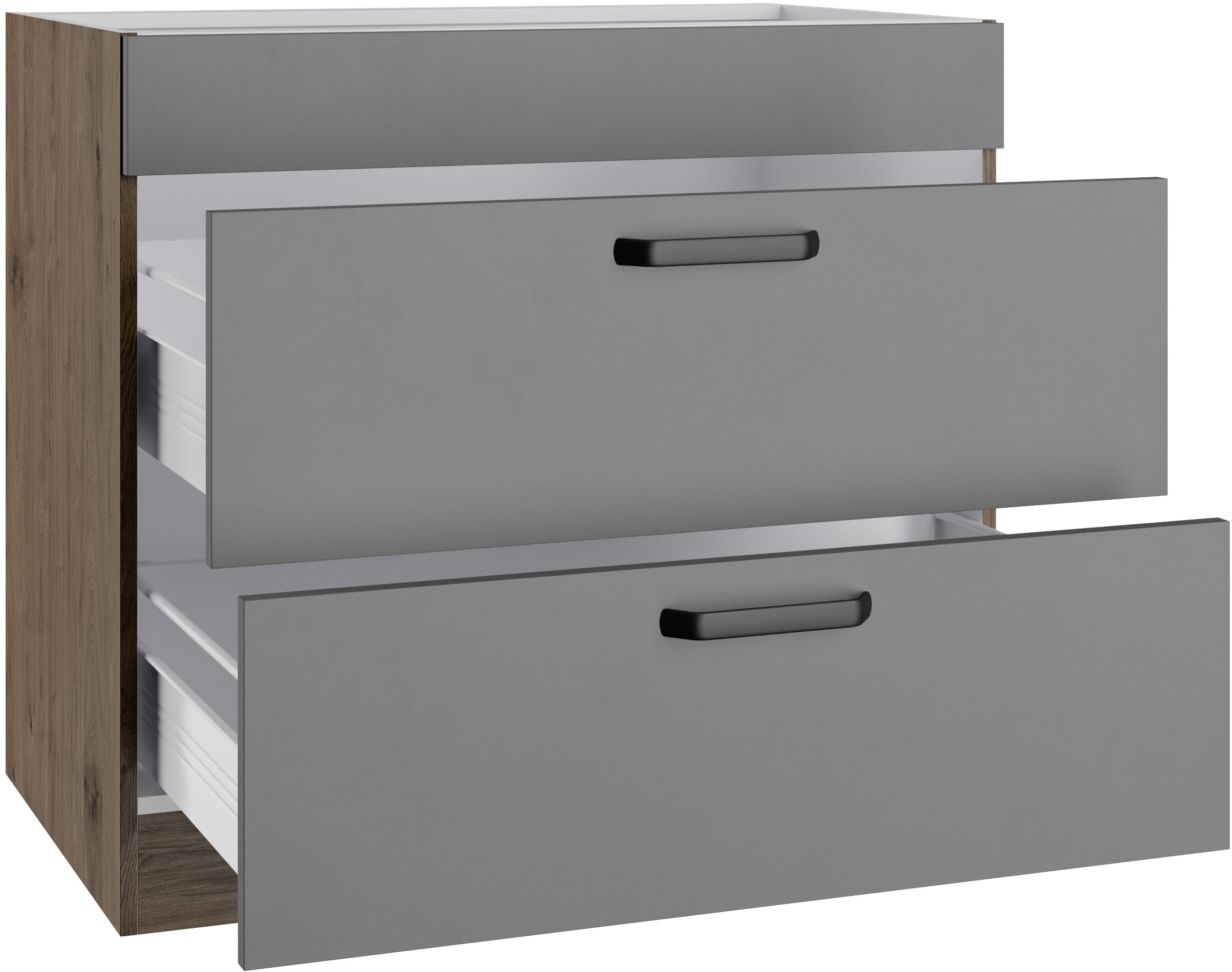 wiho Küchen Armoire d'encastrement pour table de cuisson »Elba« largeur 90 cm