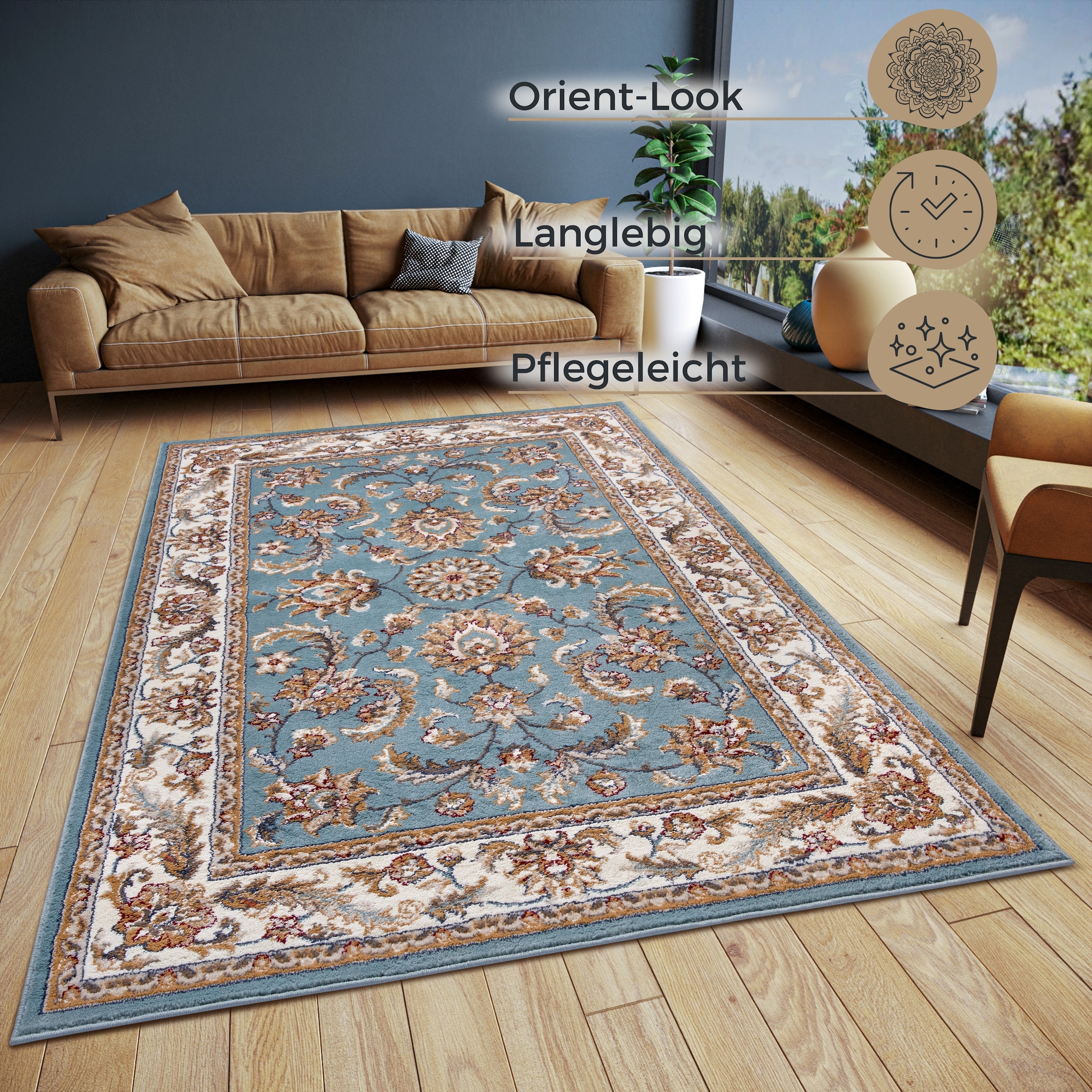 HANSE Home Tapis »Reni« Rectangulaire 8 mm Höhe Läufer, Orientalisch, Kurzflor, Wohnzimmer, Schlafzimmer, Esszimmer