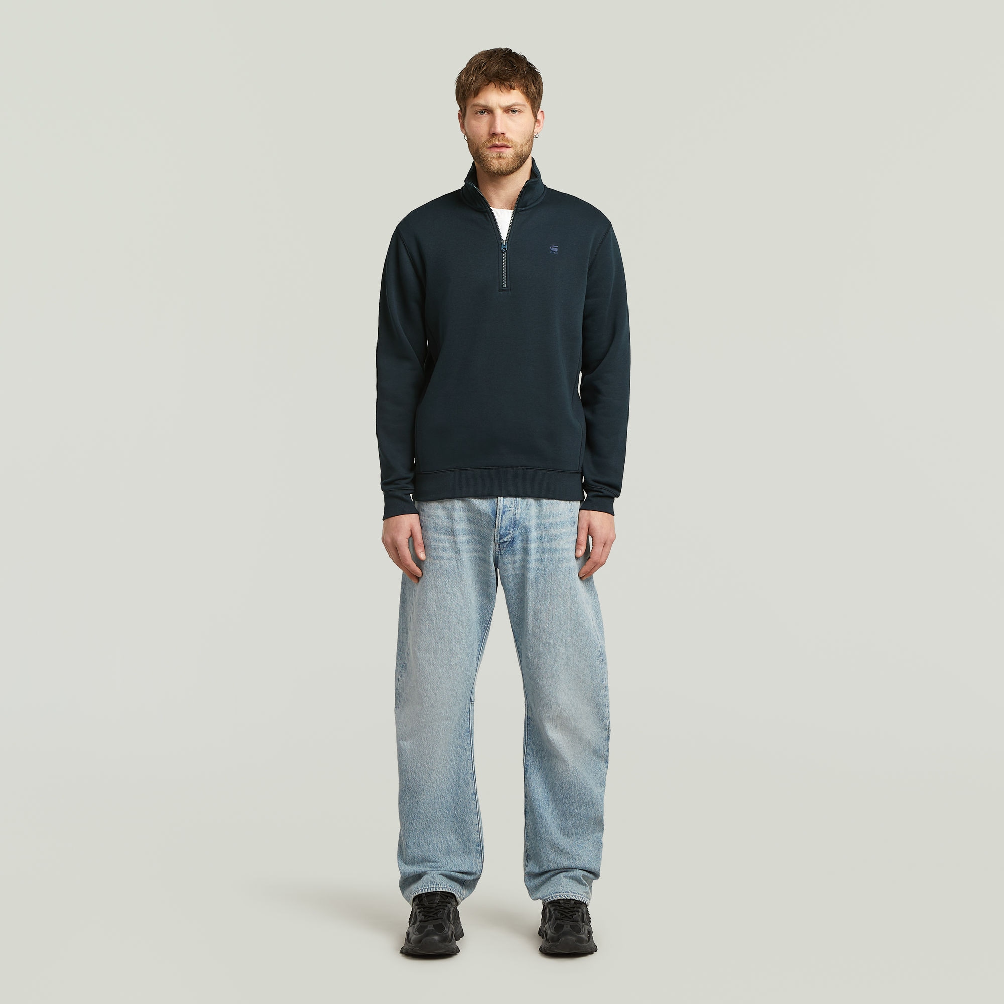 G-STAR Sweat-shirt »Premium Core Half Zip«, avec col montant
