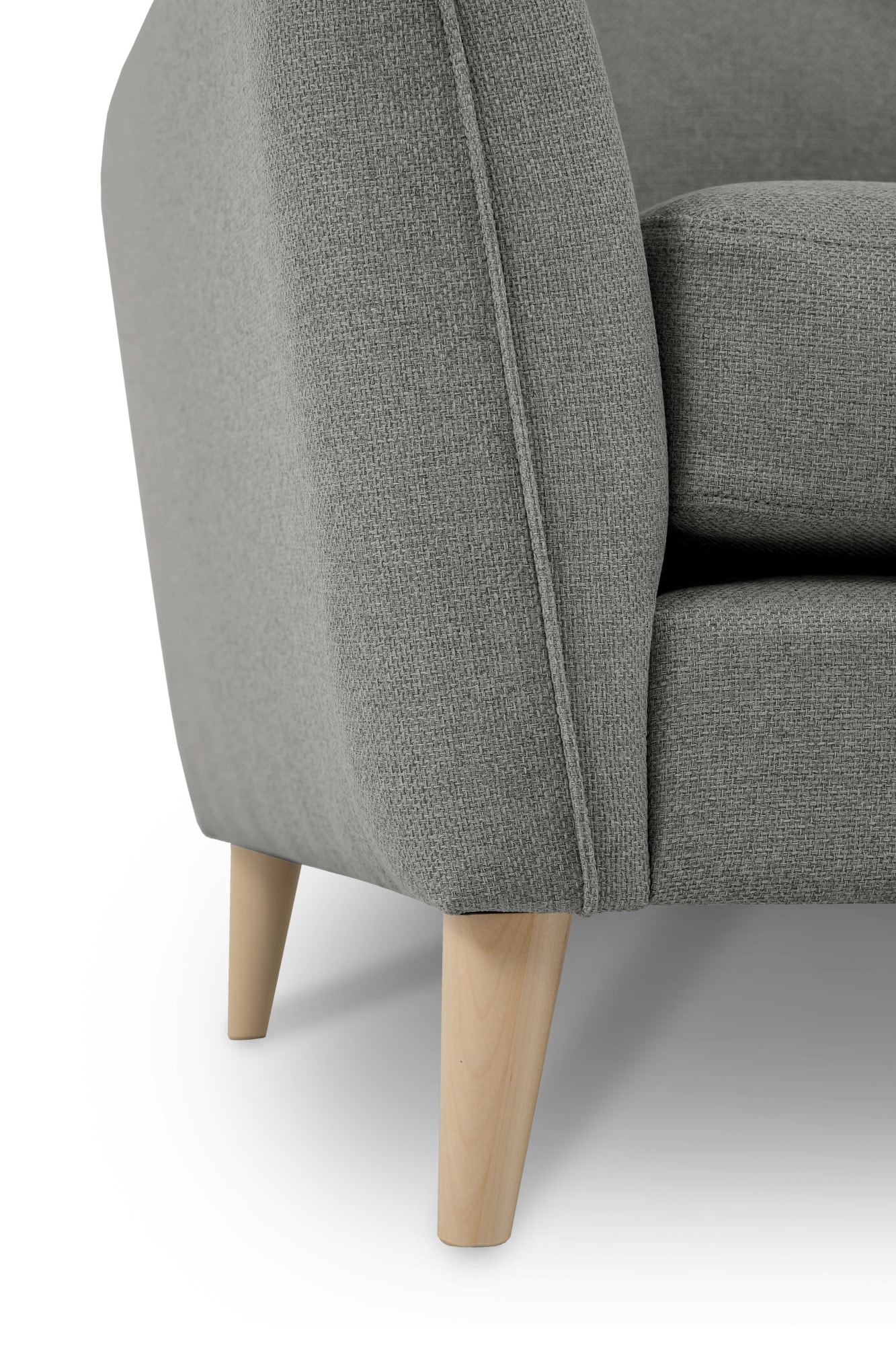 Home affaire 2-Sitzer »MARSEILLE Kompaktsofa 170 cm, Cord, Flachgewebe, Struktur, Webstoff« Massivholzbeine Eiche, Landhausstil, Wellenunterfederung