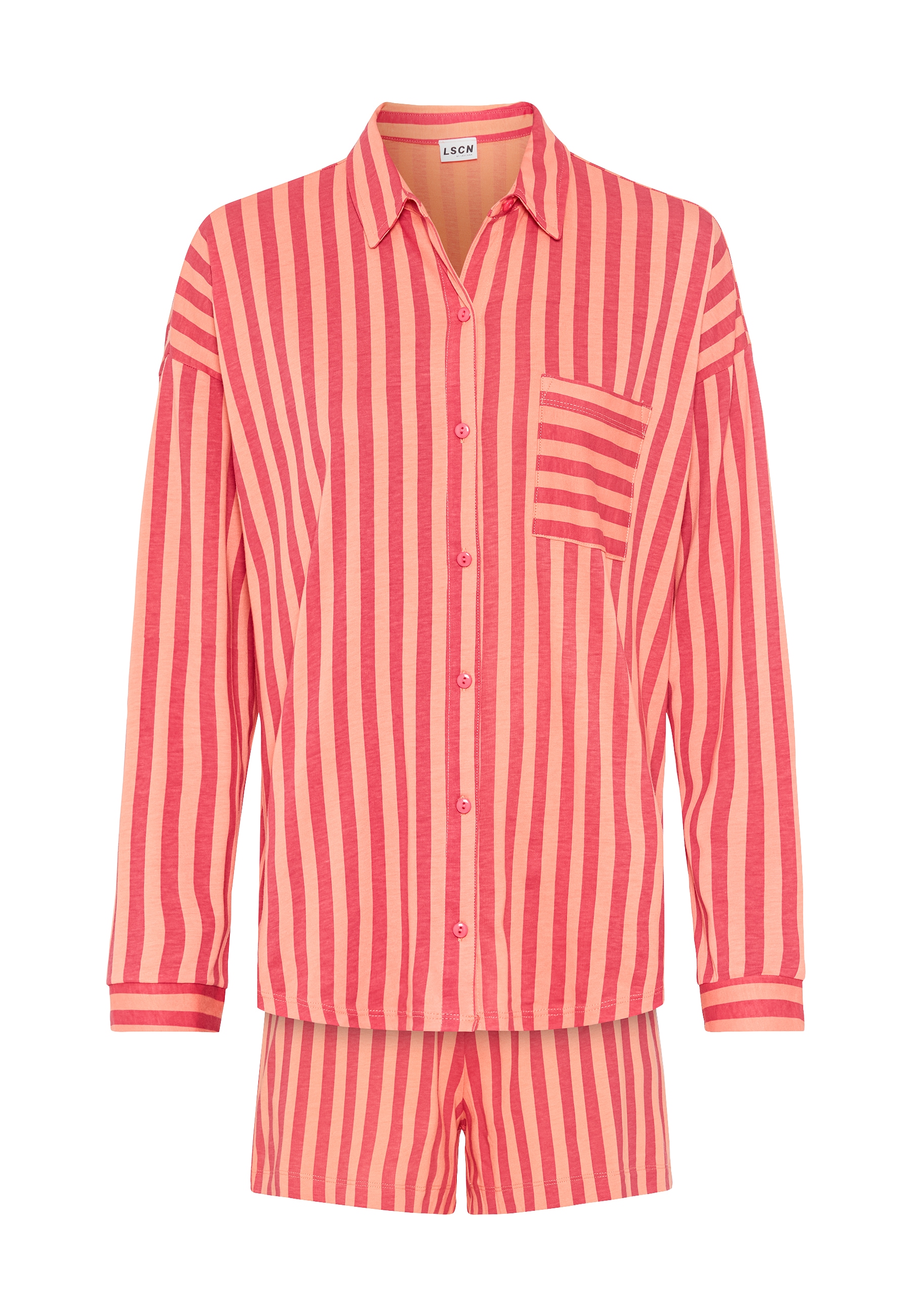 LSCN by LASCANA Shorty 2-teilig, 2 pièces mit Streifendruck