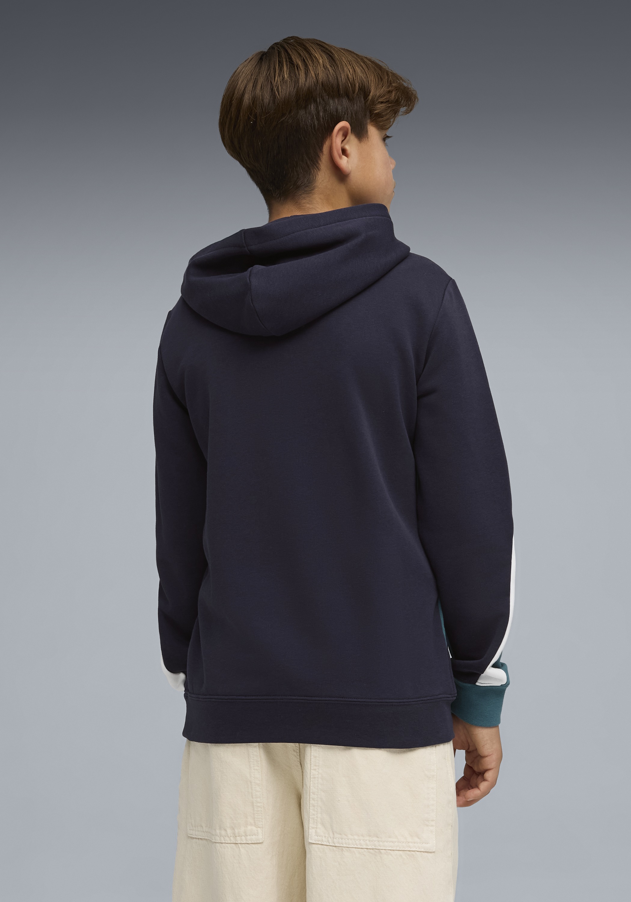 PUMA Kapuzensweatshirt »ESS BLOCK HOODIE TR B«, Regular Fit, für Jugendliche, aus Baumwollmischung, mit Kapuze
