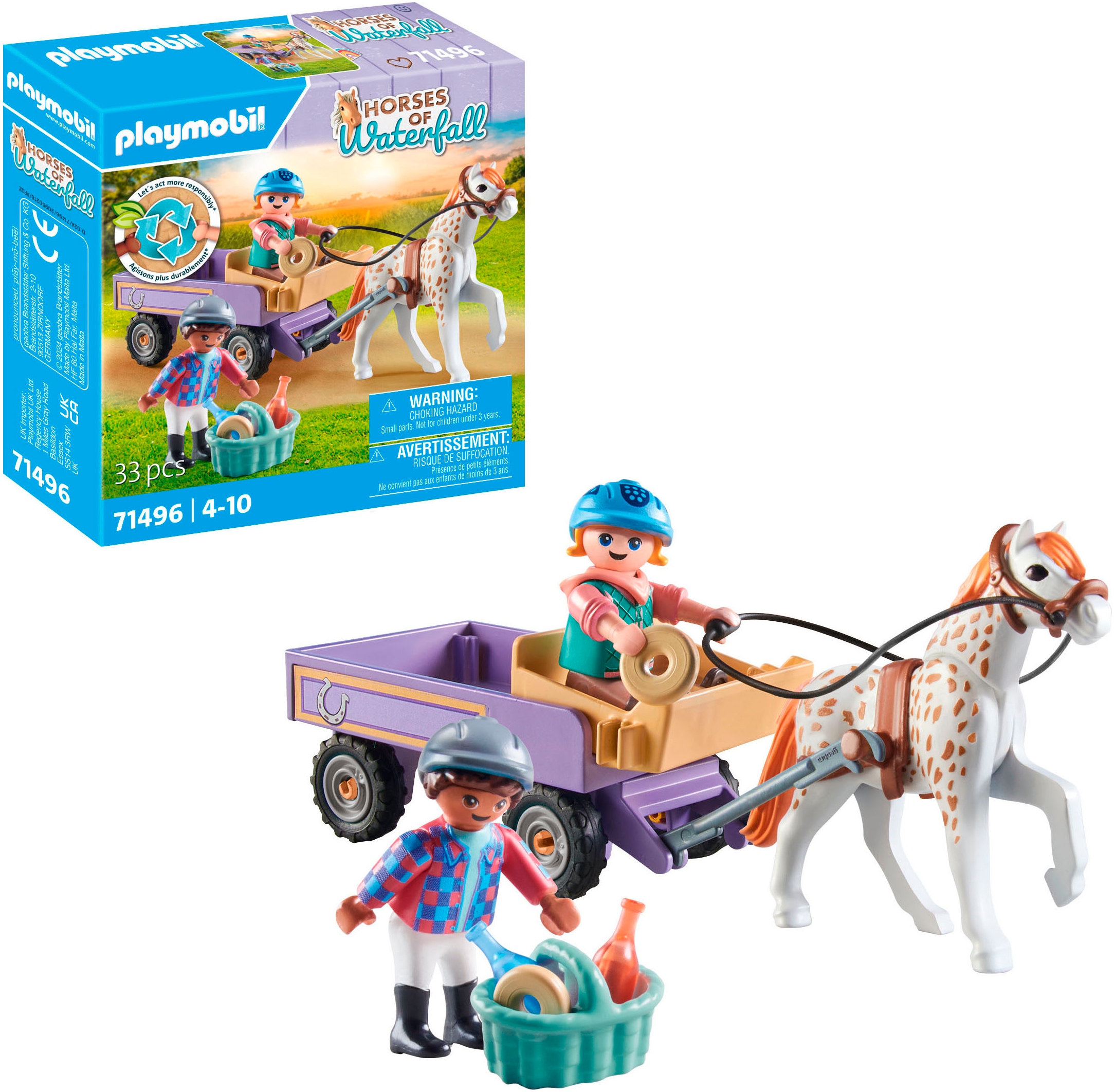 Playmobil® Jeu de construction »Ponykutsche  (71496), Horses of Waterfall« Made in Europe