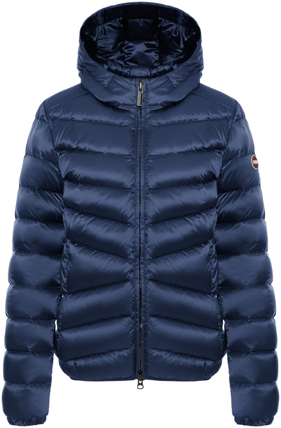 Colmar Doudoune avec capuche mit glänzendem Finish, schmale Passform, 2-Wege-Zipper
