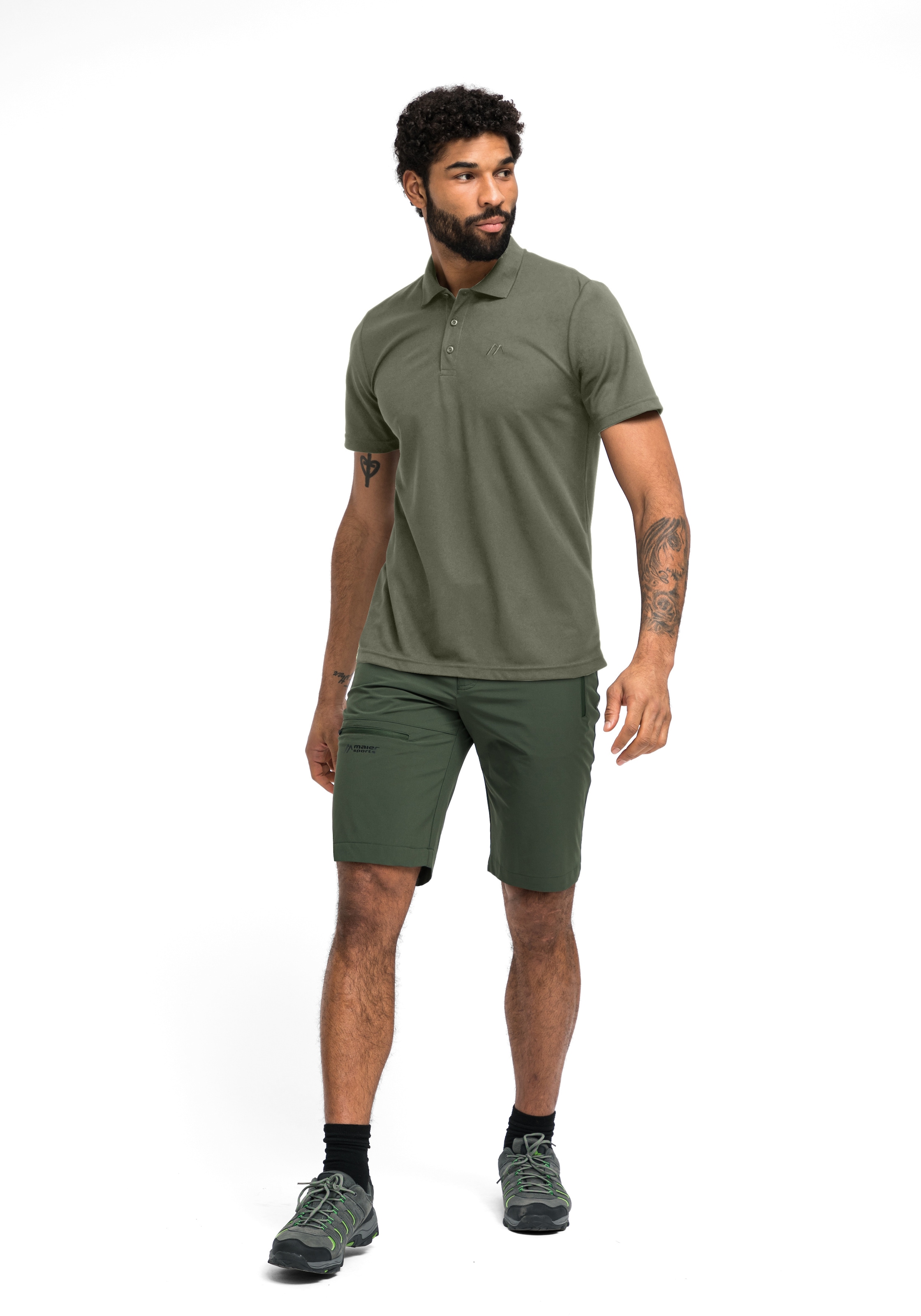 Maier Sports Poloshirt »Ulrich« Herren Polo kurzarm, leichtes Shirt, Funktionsshirt mit Kragen Reg Fit