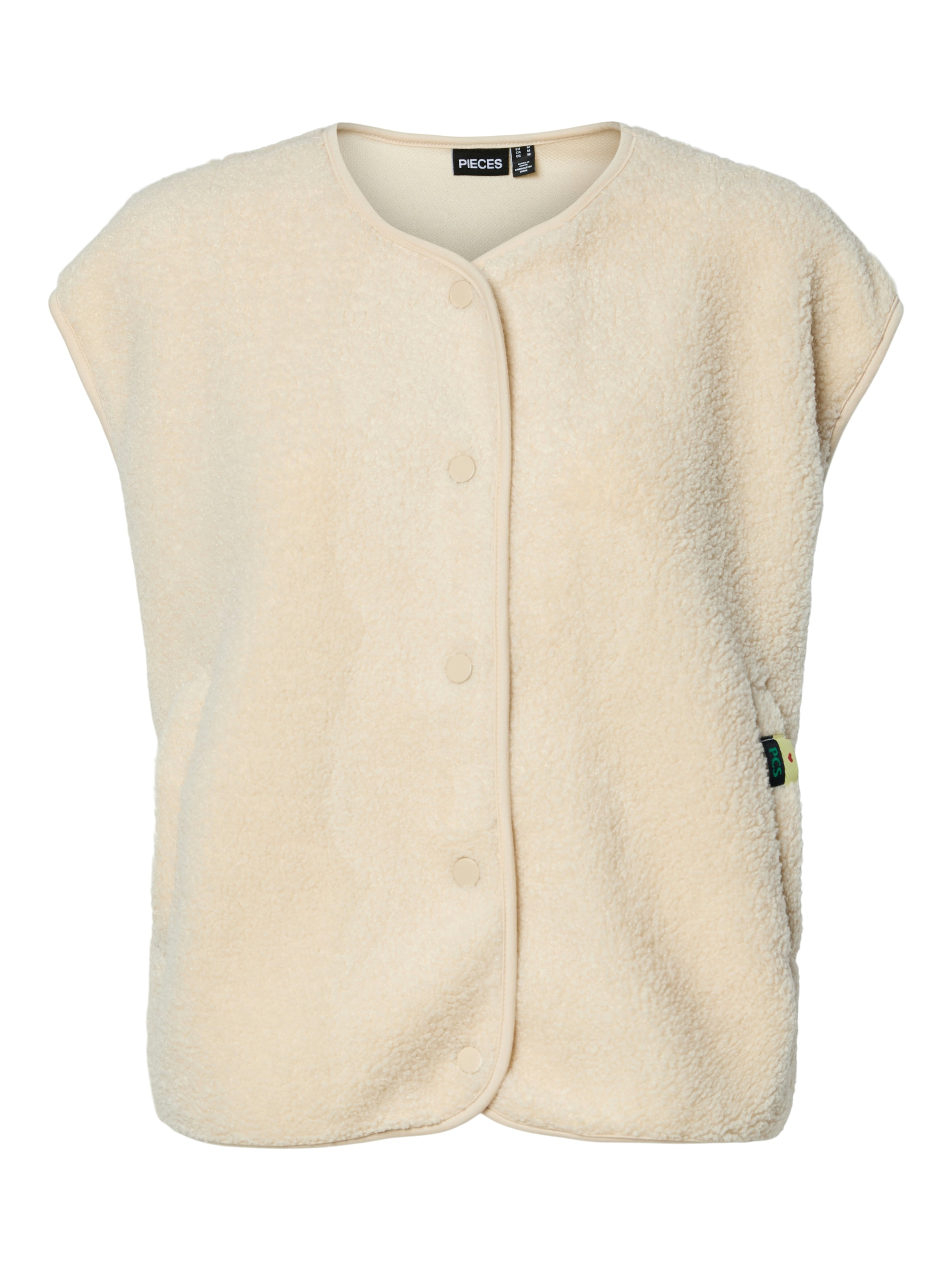 pieces Gilet en peluche »PCKATTY TEDDY VEST NOOS BC« Fibre synthétique, peluche