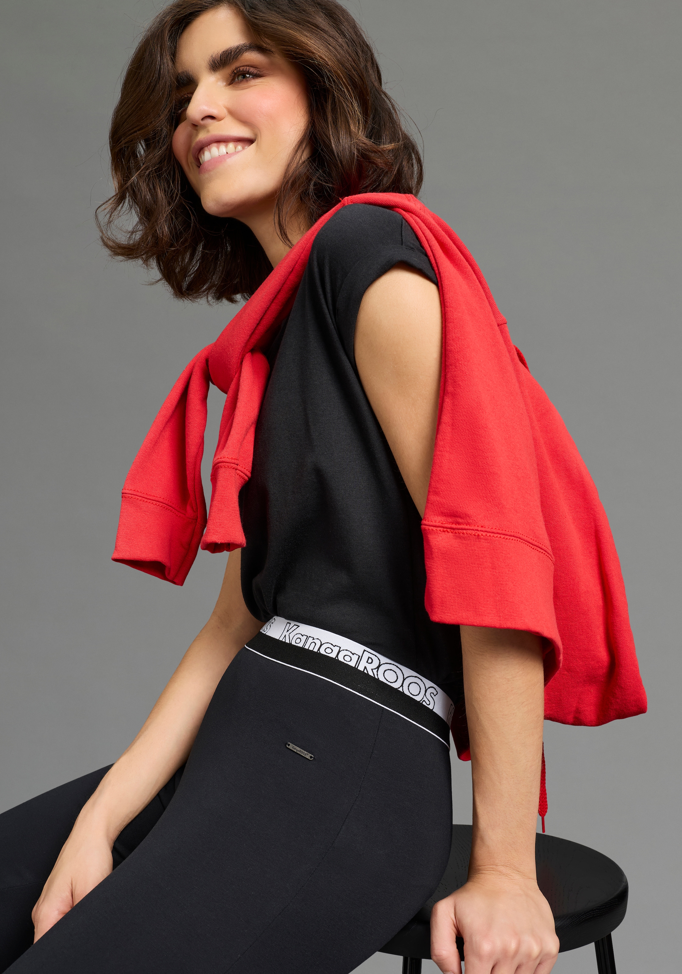 KangaROOS Leggings 3/4  Jerseyhose in 3/4-Länge, körpernahe Passform, mit Gummizug am Bund